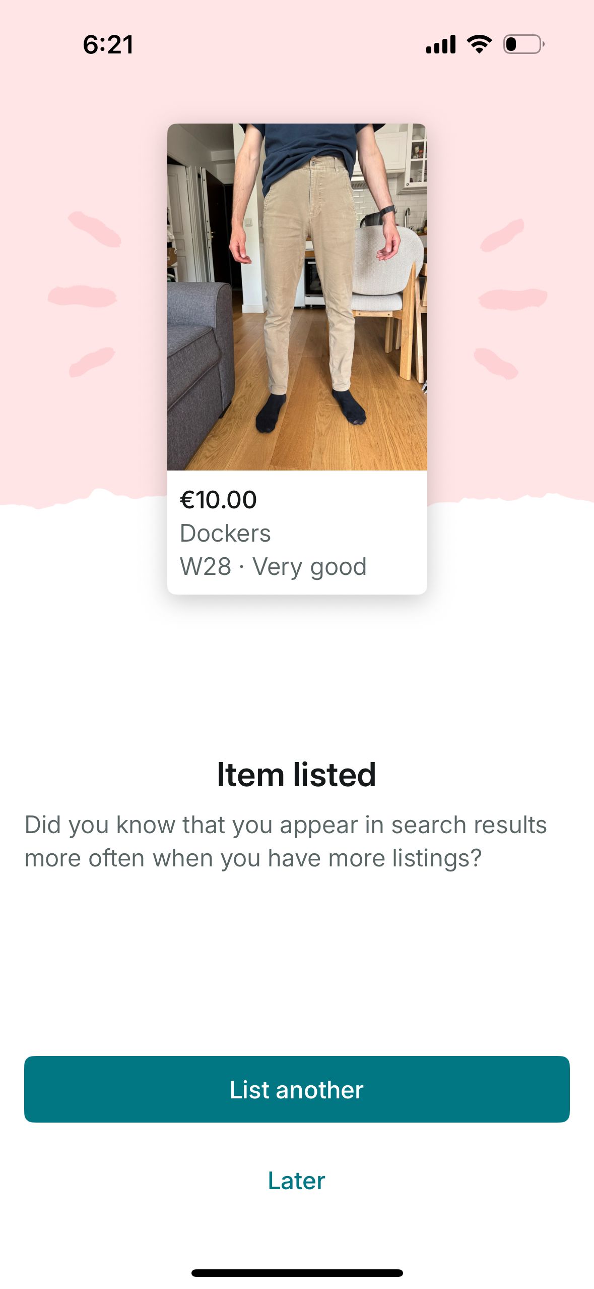 Confirmation (Vinted)