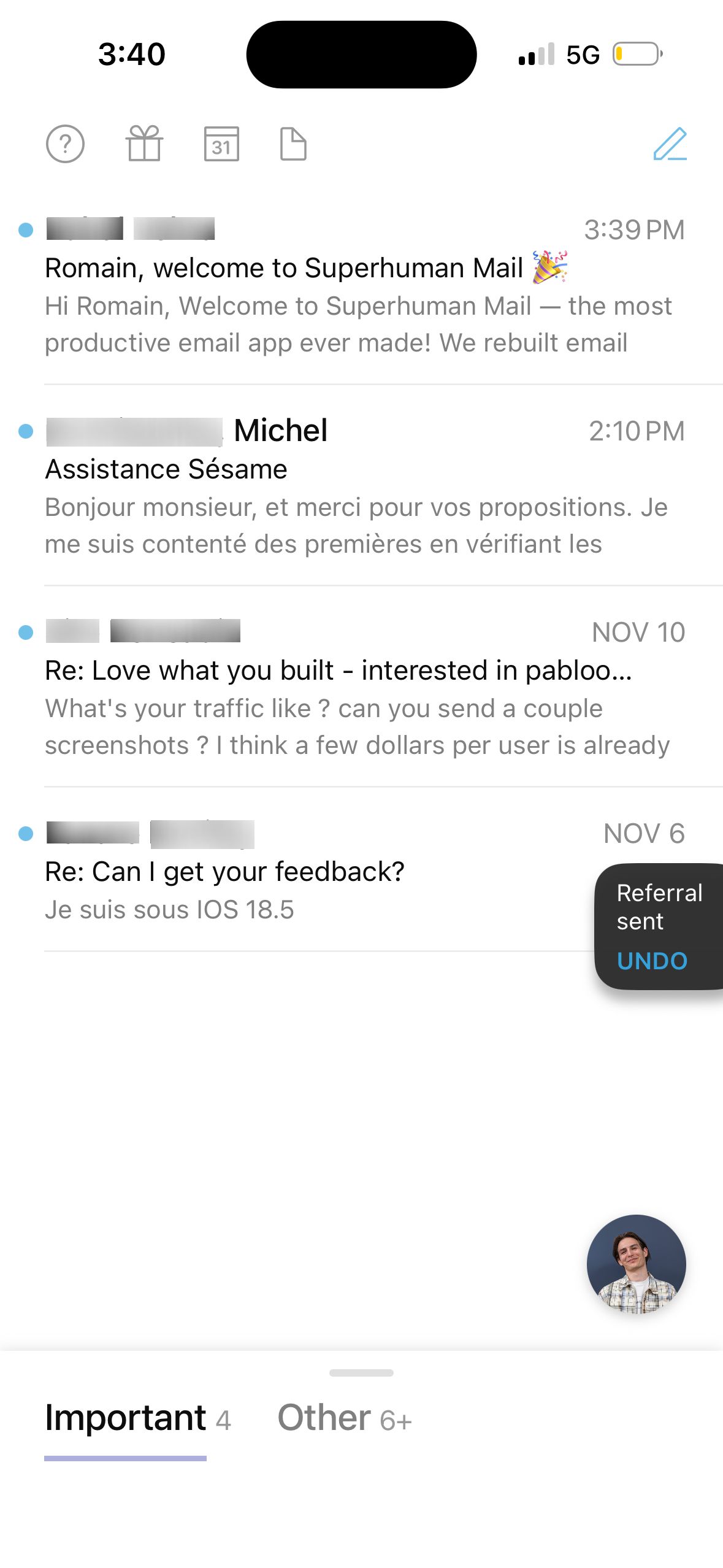 Email Inbox (Superhuman)