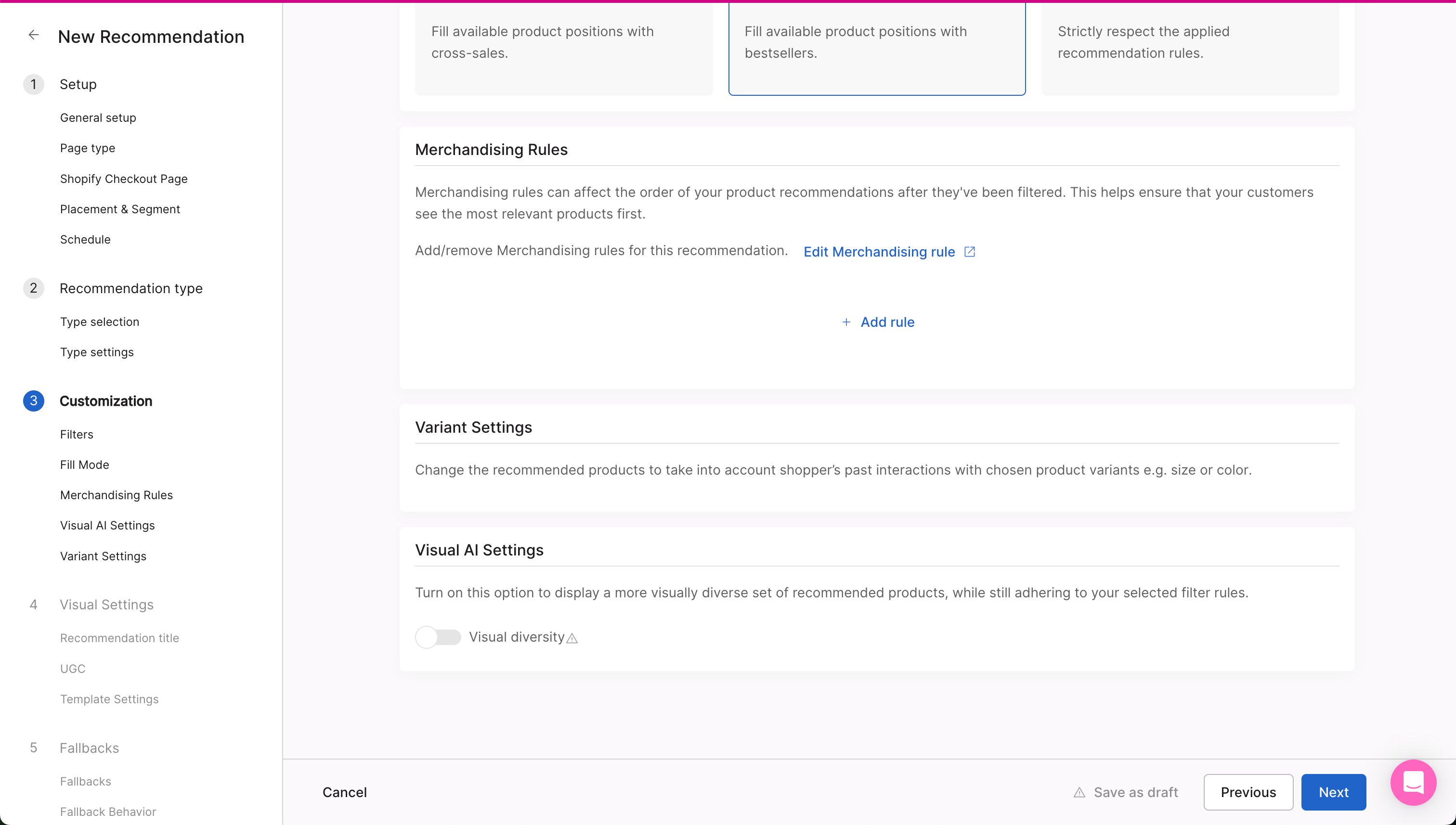 Configuration Panel (Nosto)