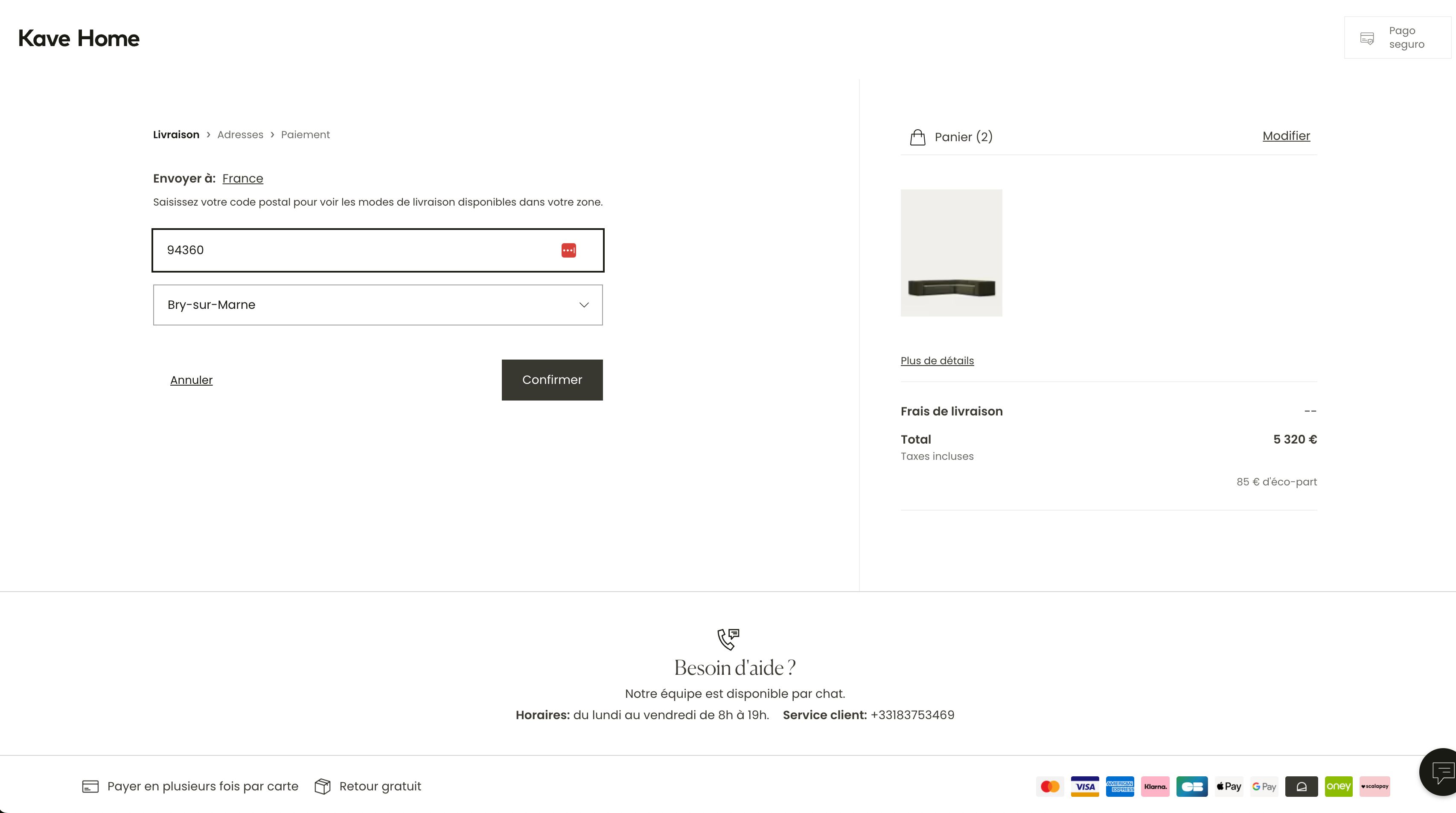 Checkout (Kave Home)
