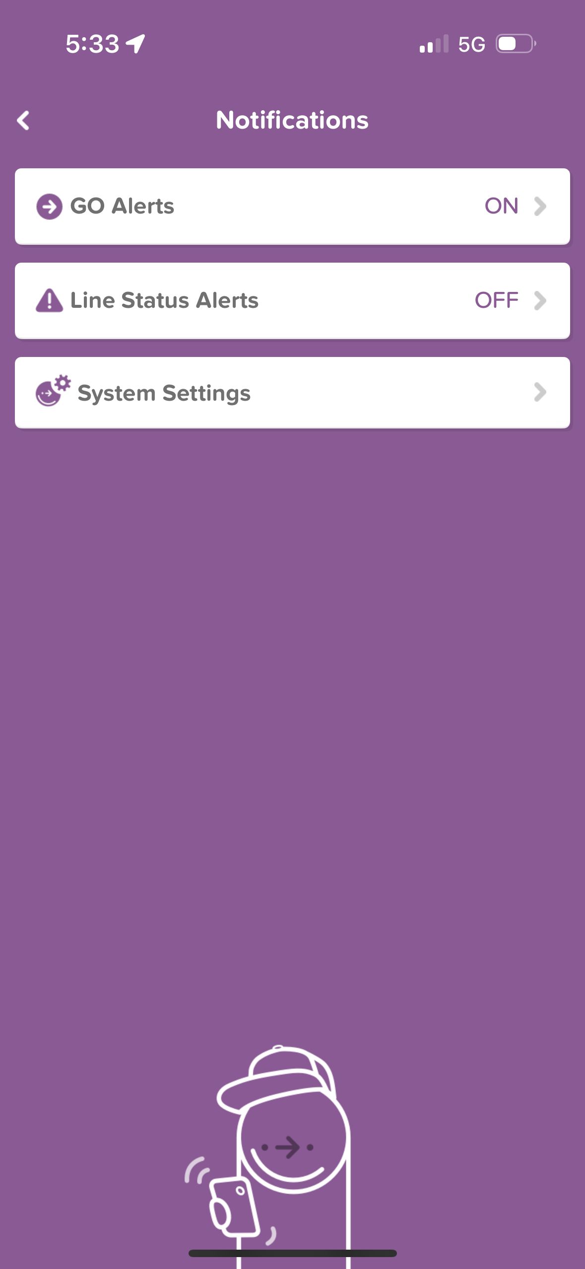 settings (Citymapper)