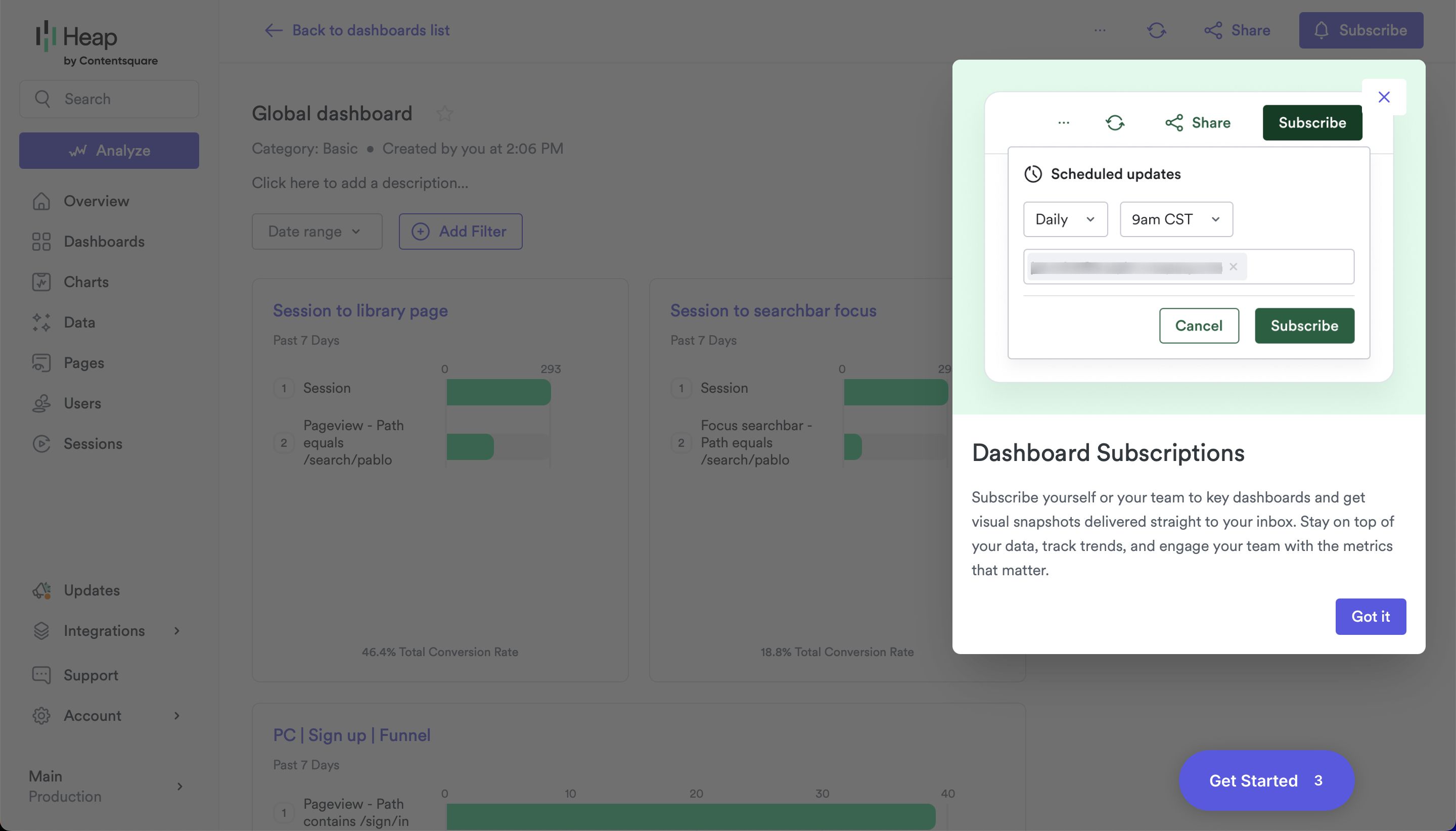 dashboard (Heap)