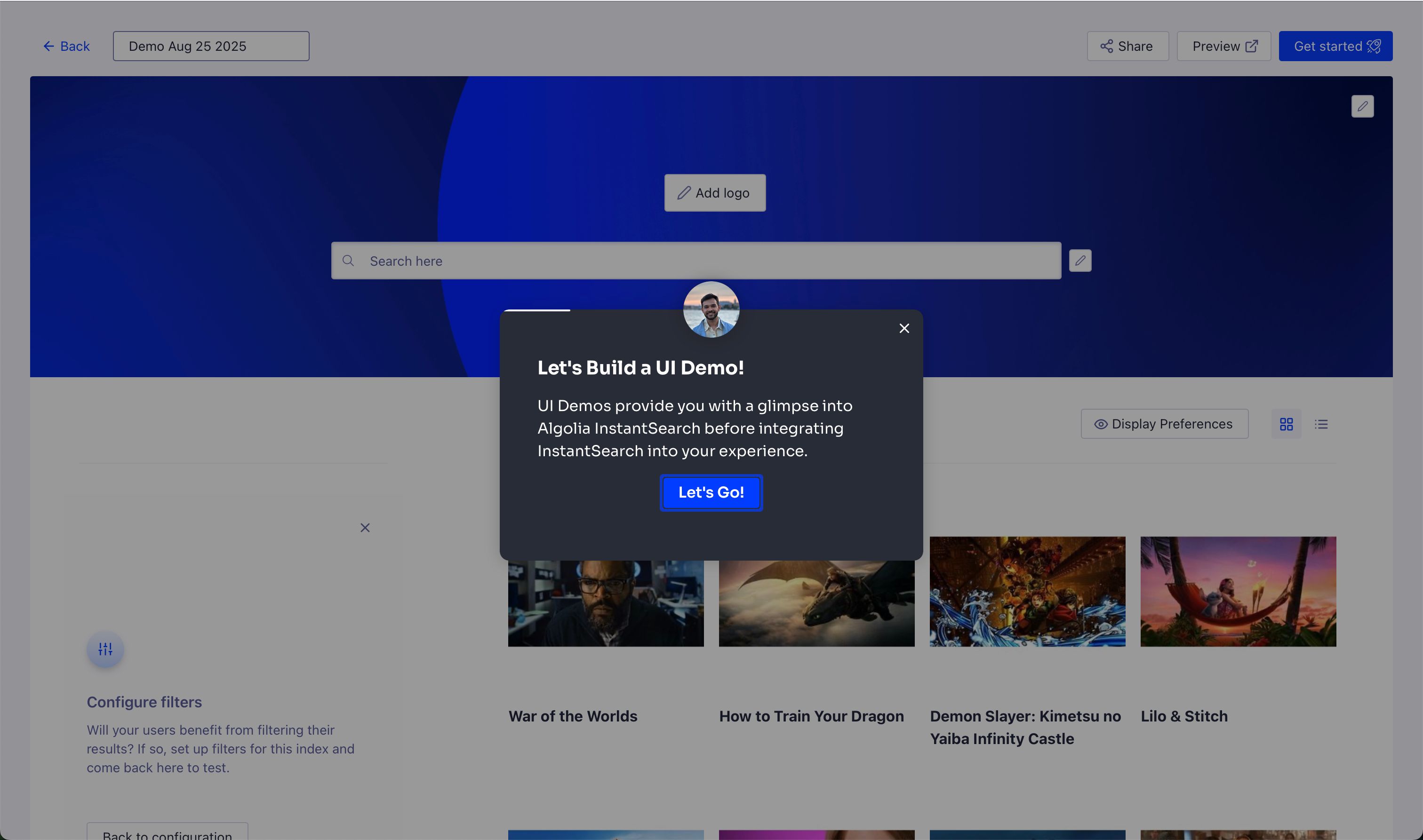 onboarding (Algolia)
