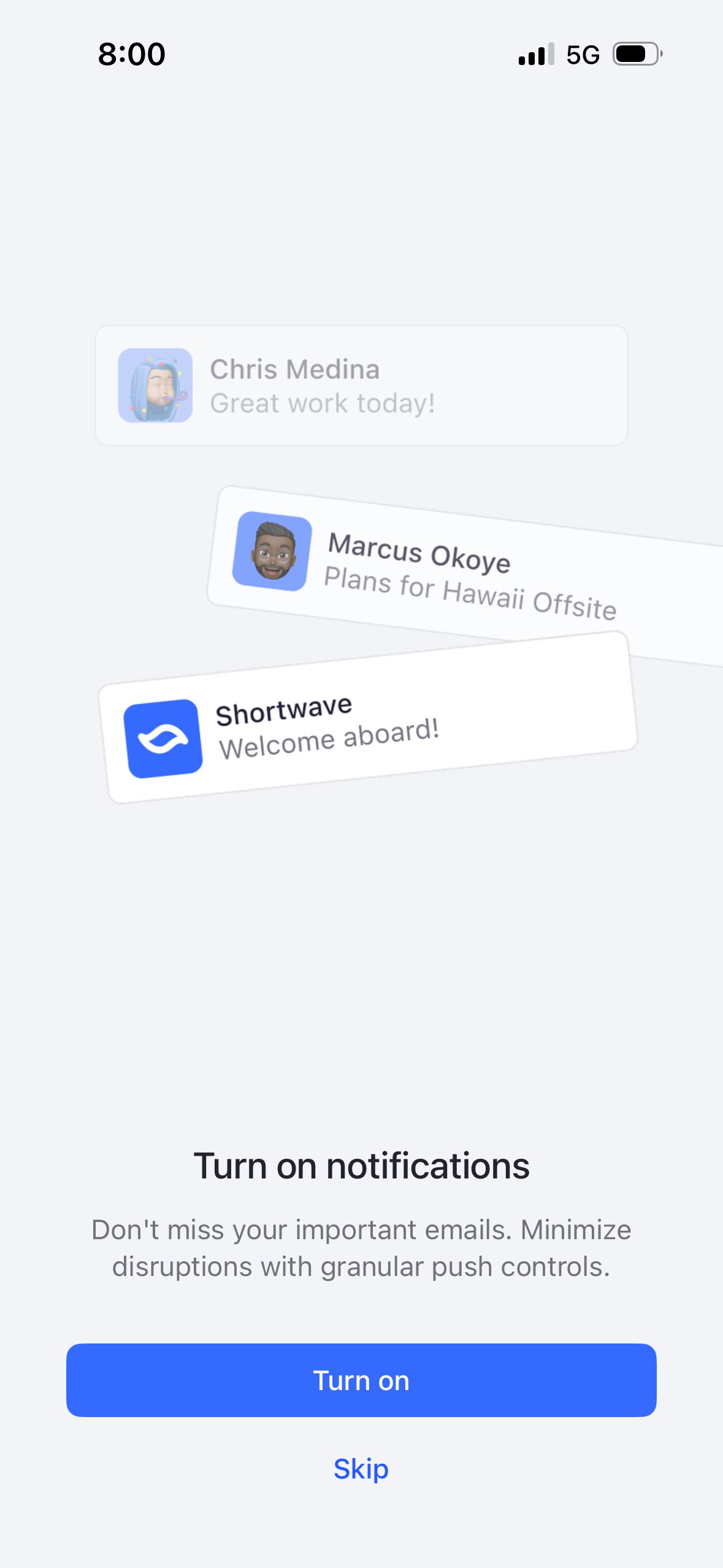 Onboarding (Shortwave)