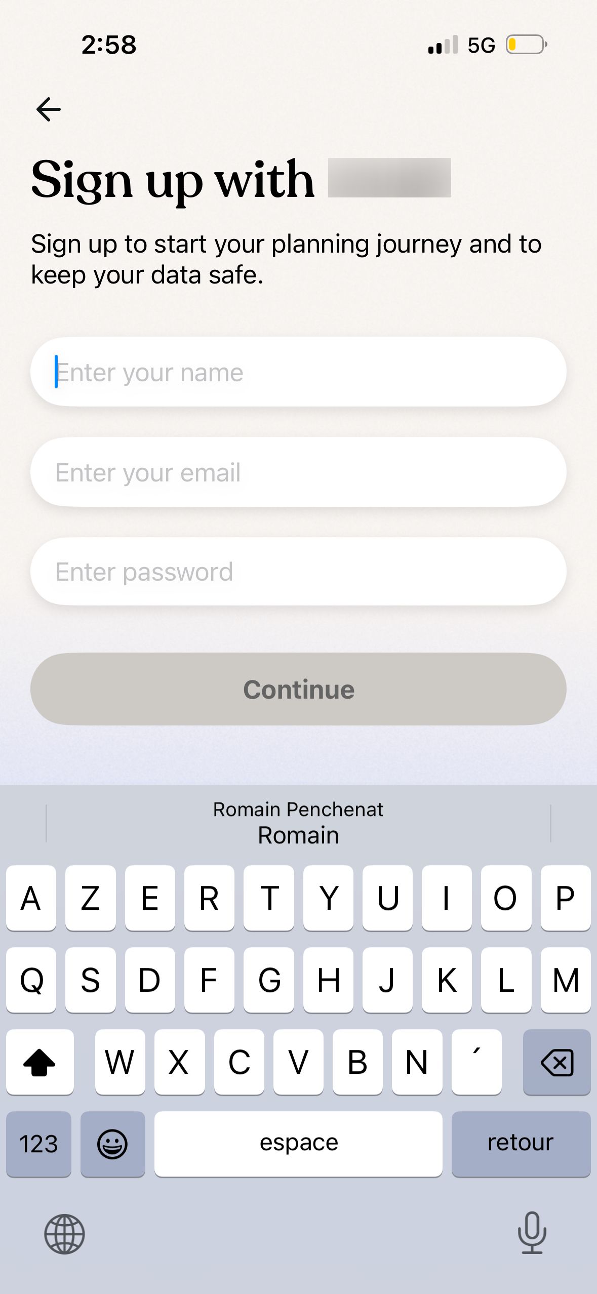 sign-up (Tiimo)