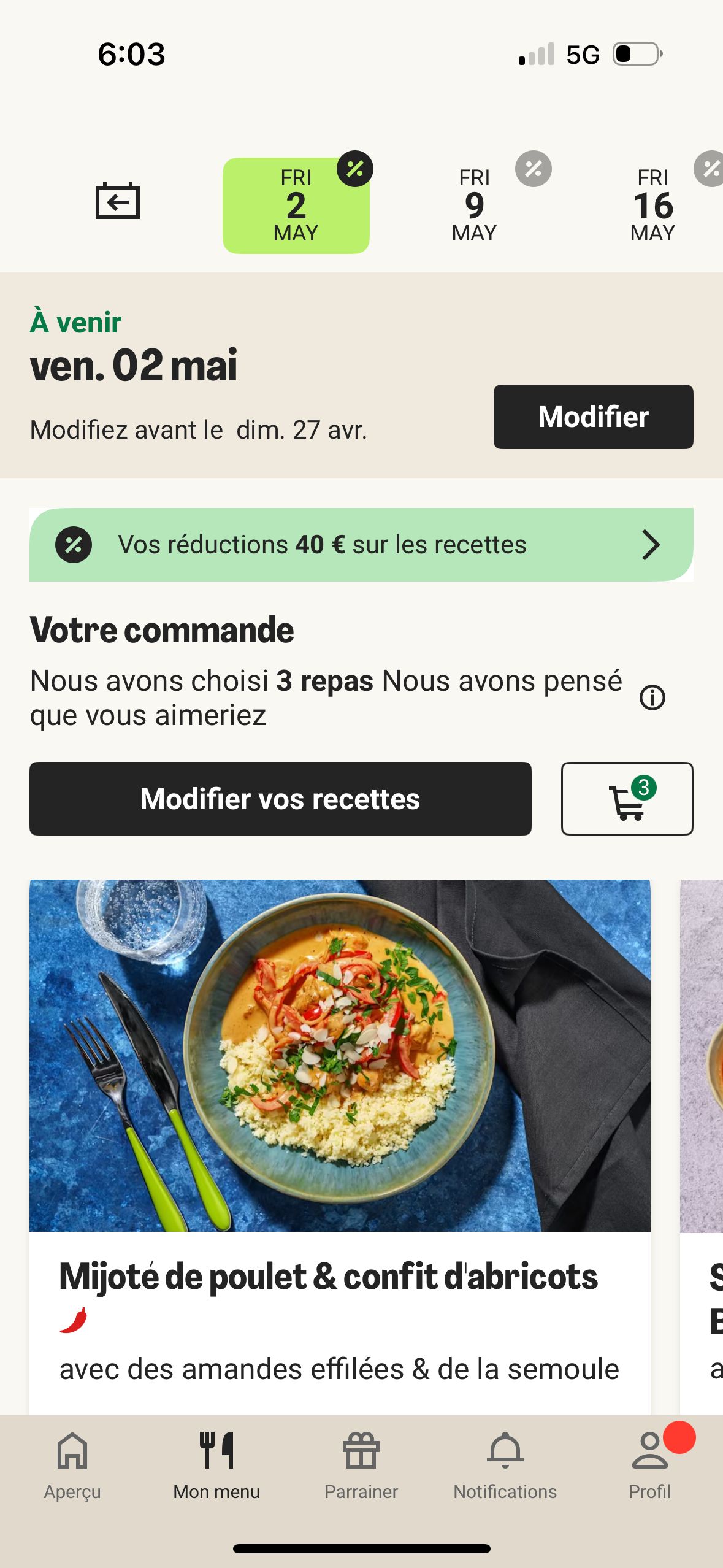 Dashboard (HelloFresh)