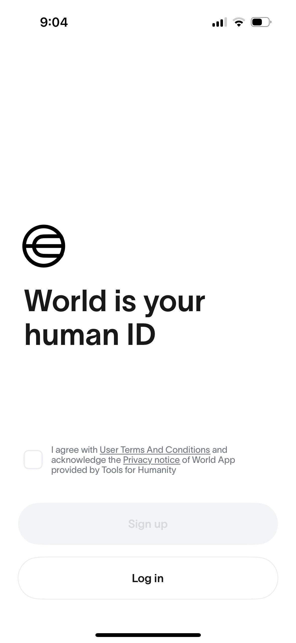 login (World App)