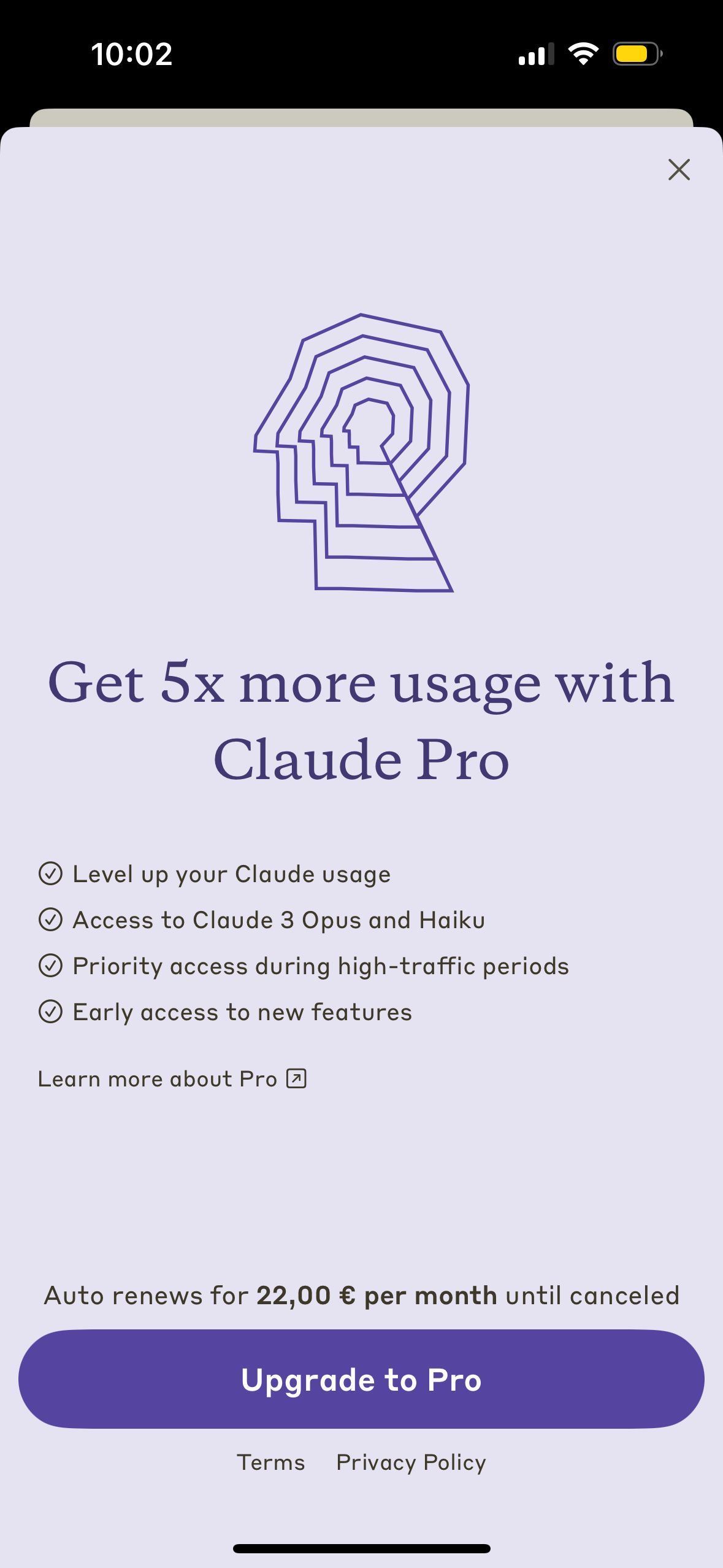 paywall (Claude Pro)