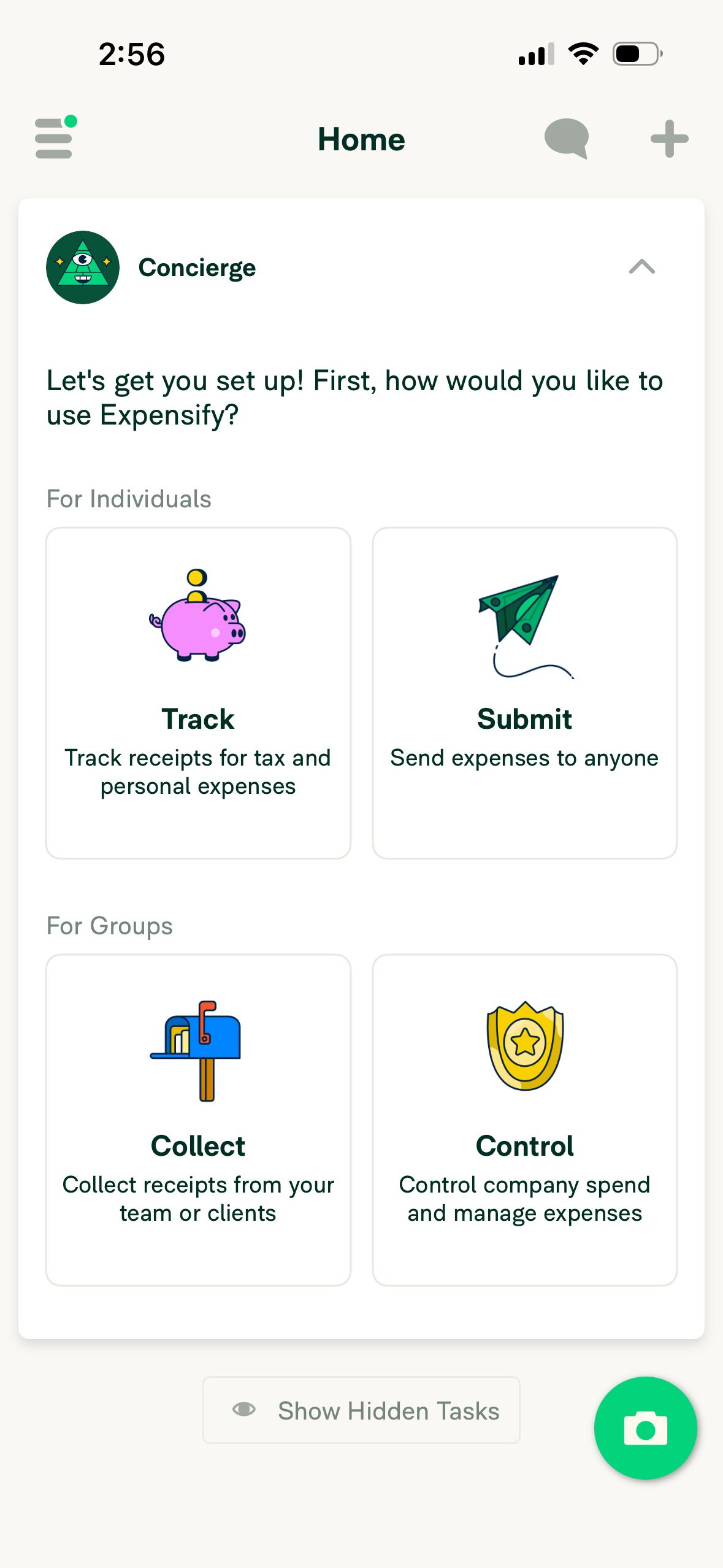onboarding (Expensify)