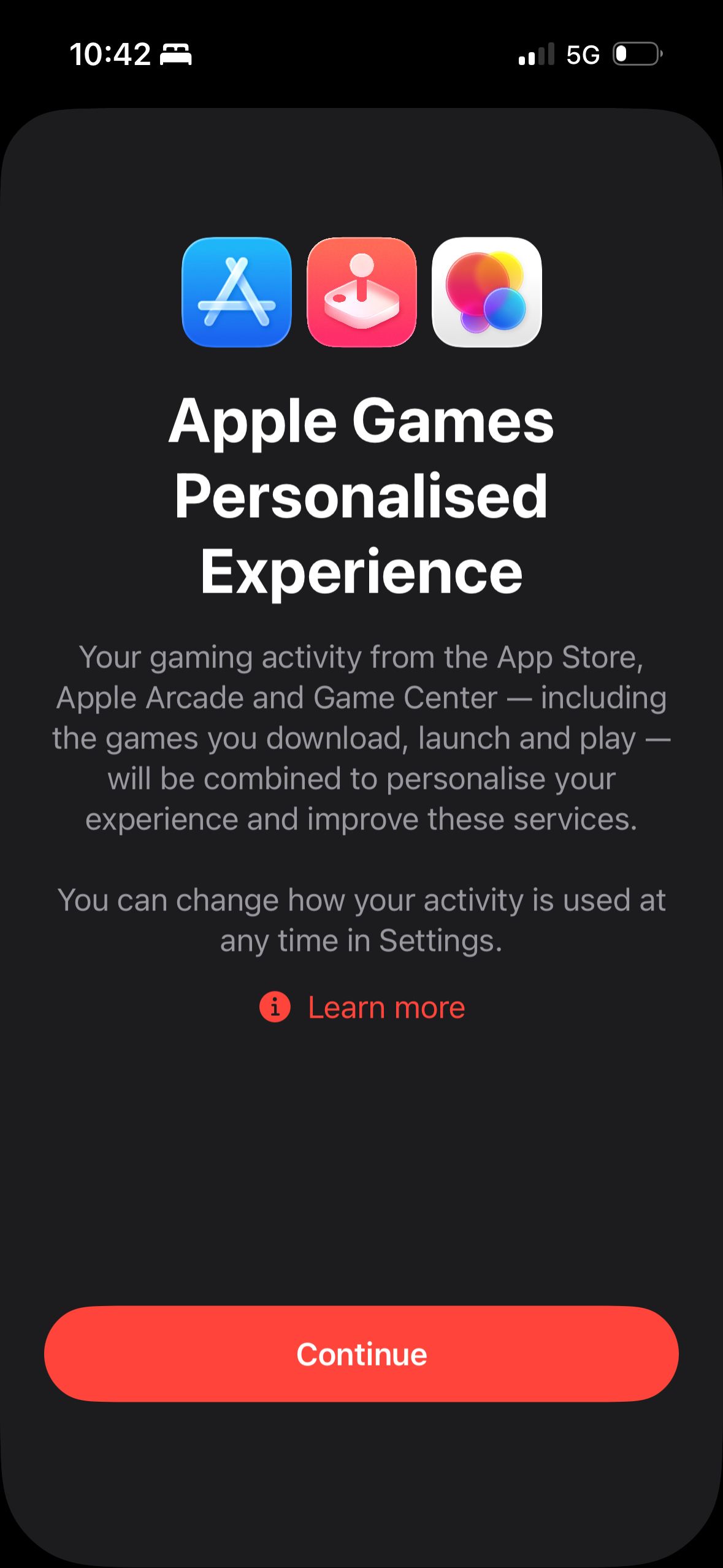 Onboarding (Apple Games iOS26)