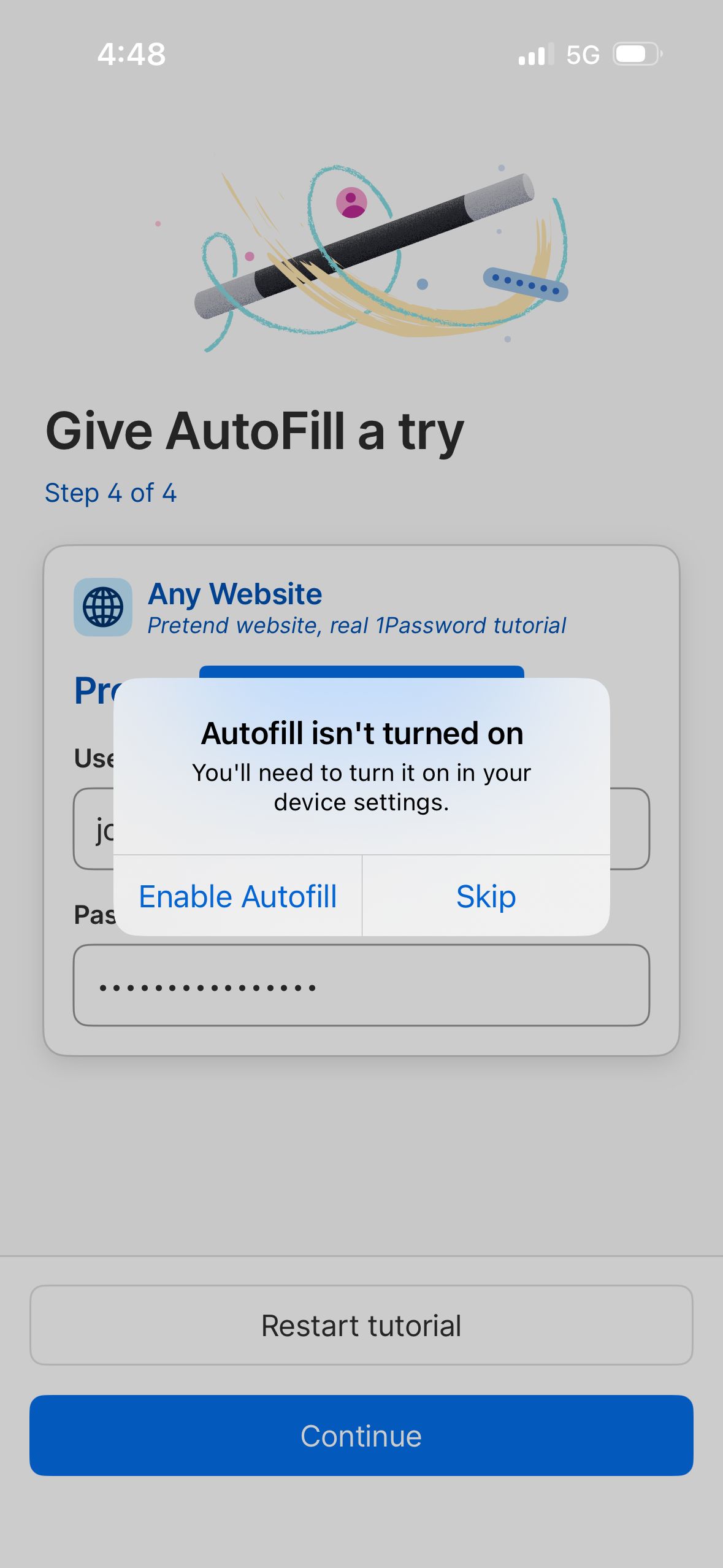 modal (1Password)