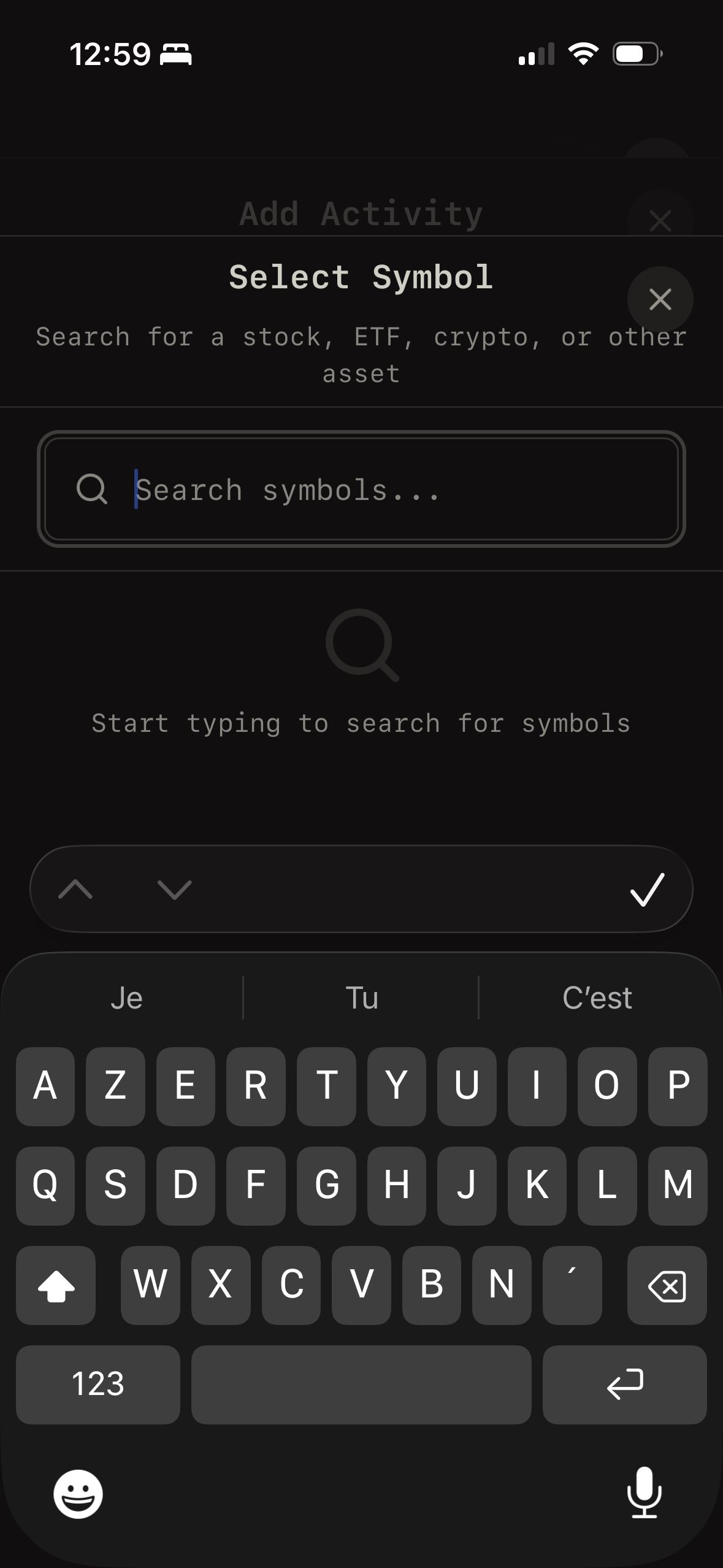 Search (Wealthfolio)