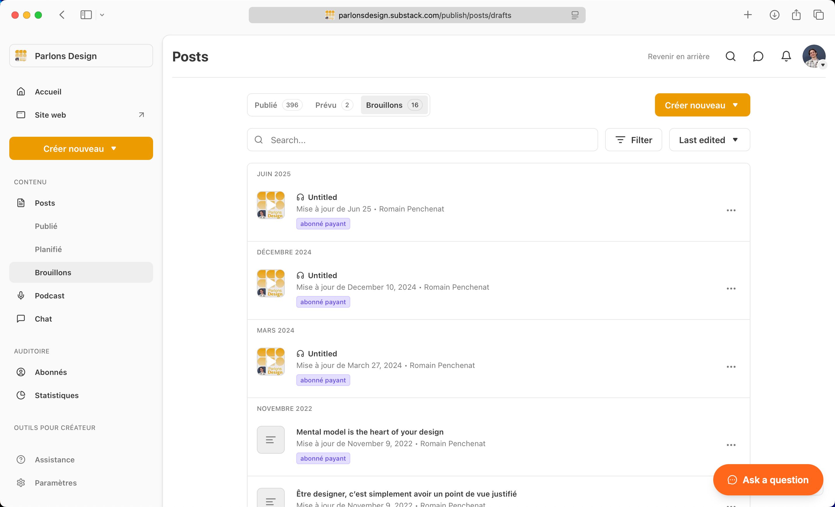 Dashboard (Substack)