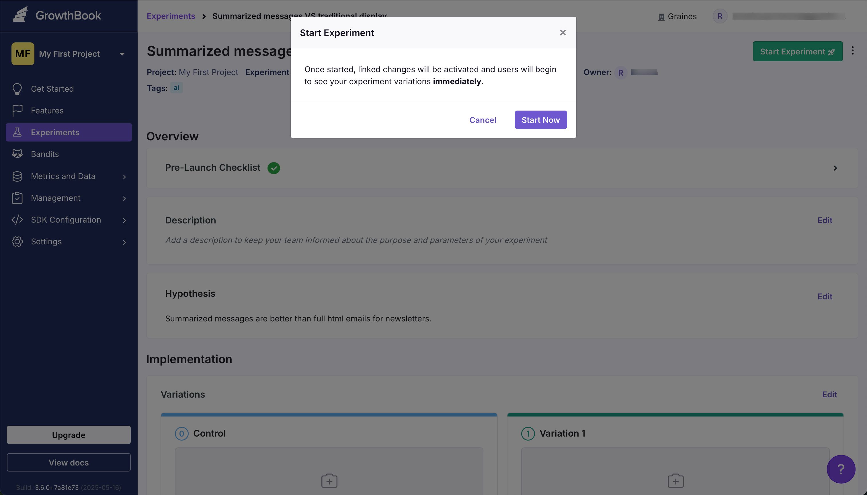 confirmation (Growthbook)