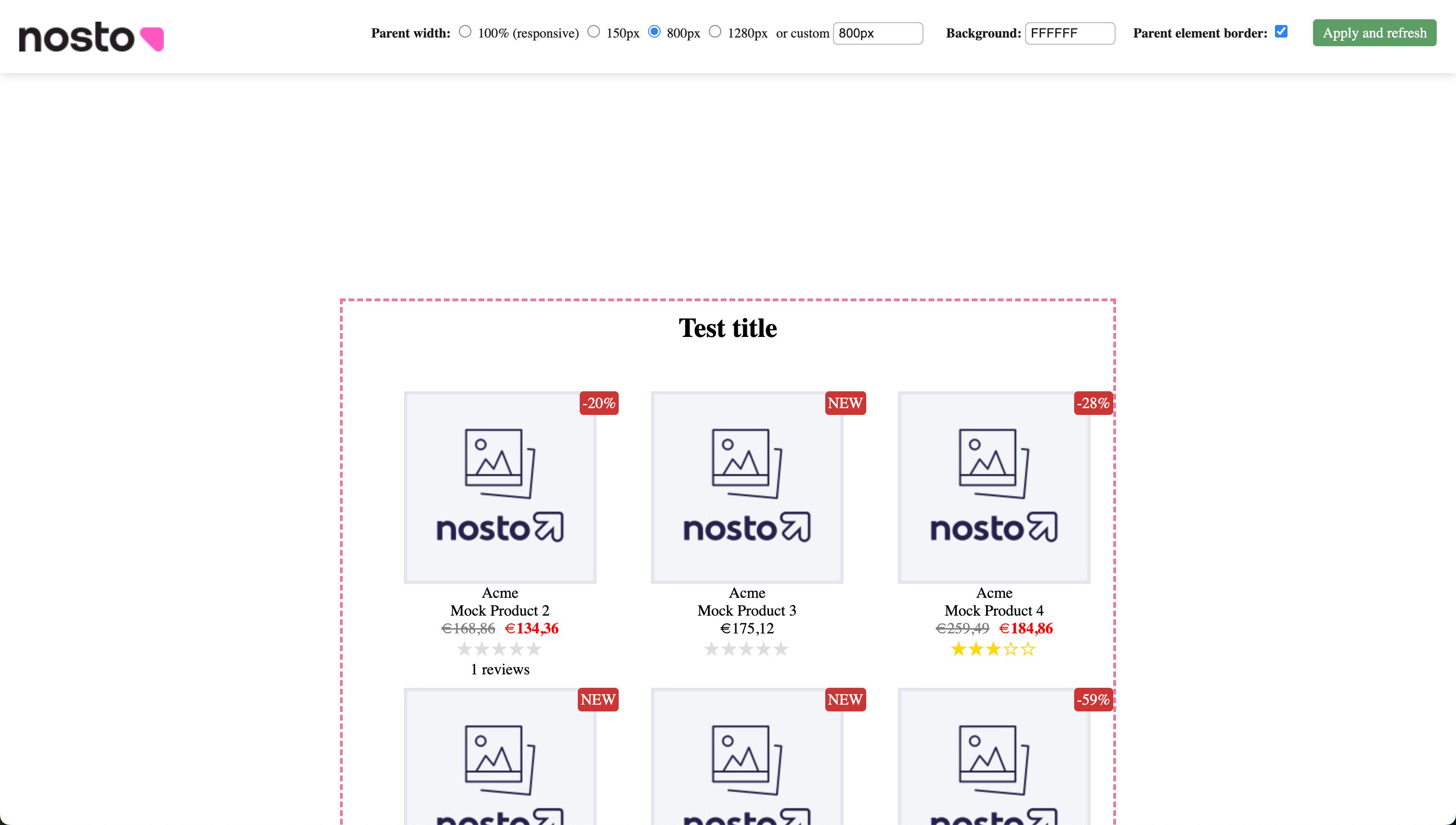 Product Listing (Nosto)