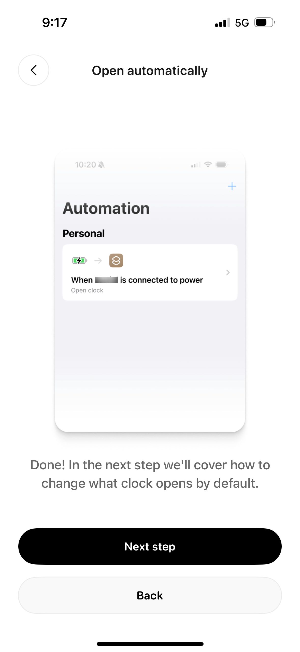 Automation Setup (Clocks)