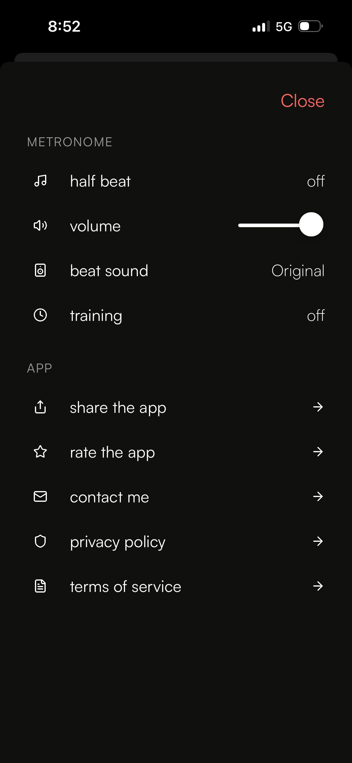 Settings (Runo)