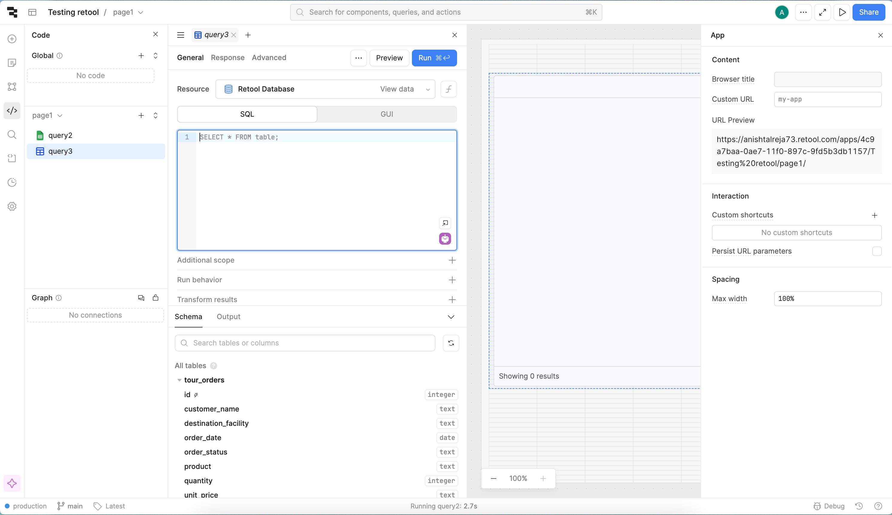 code editor (Retool)