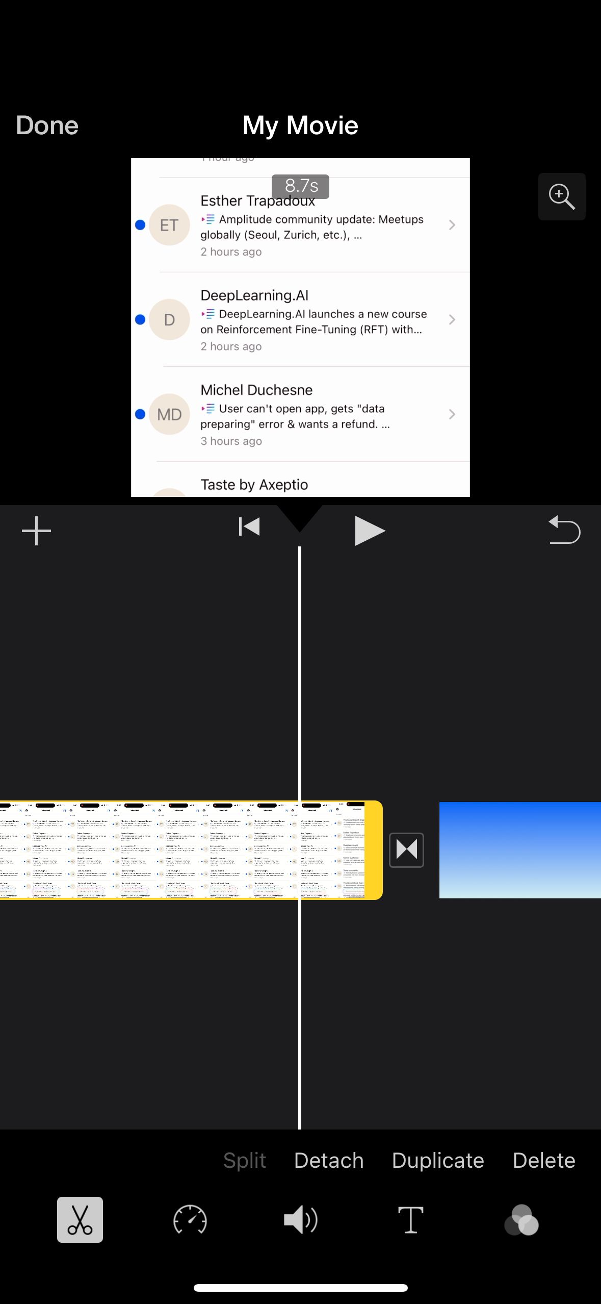 video editor (iMovie)