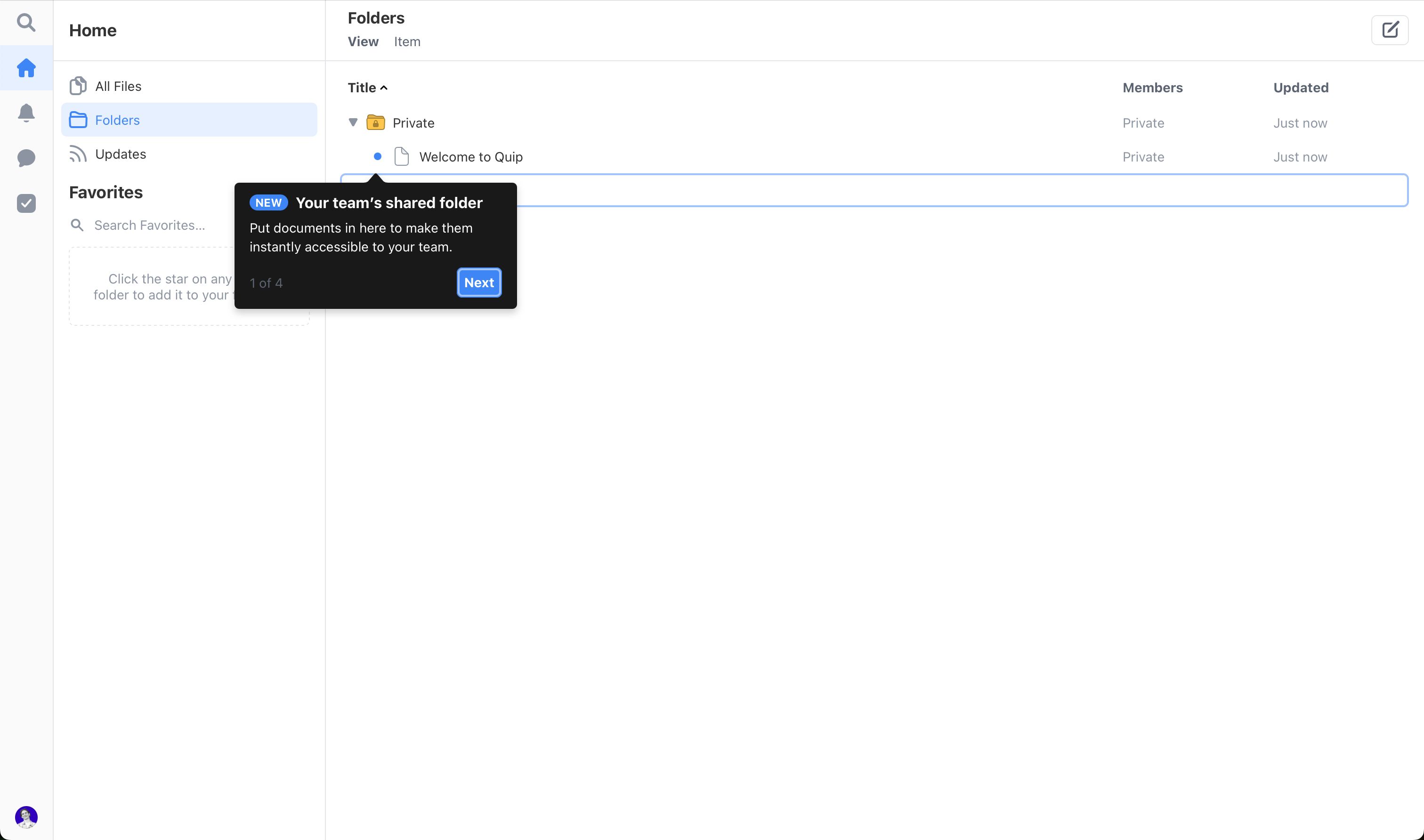 onboarding (Quip)