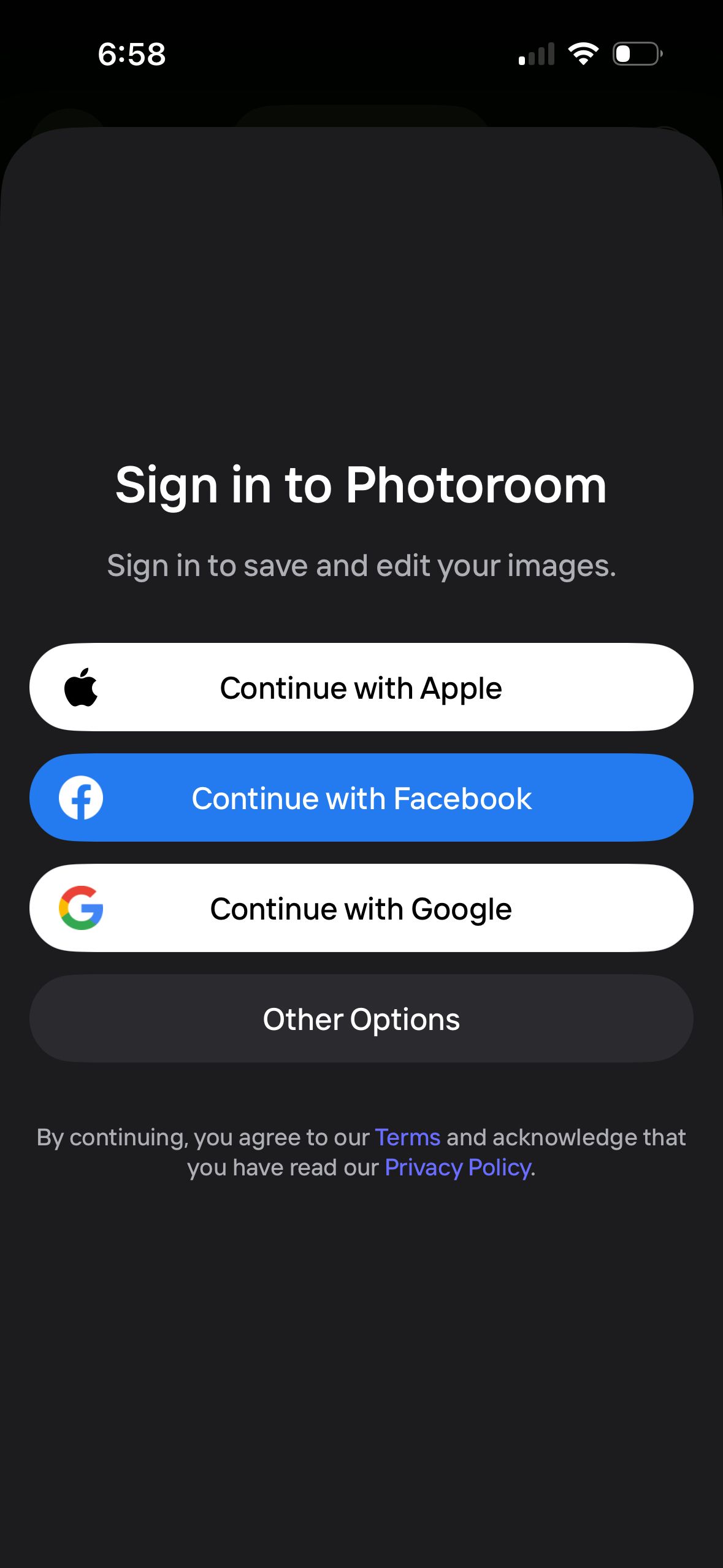login (Photoroom)