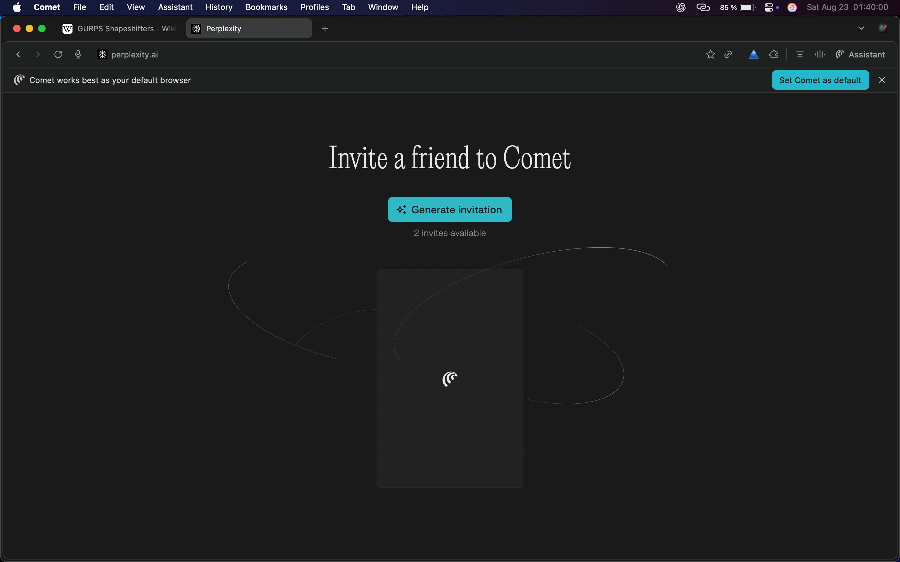 invite (Comet)
