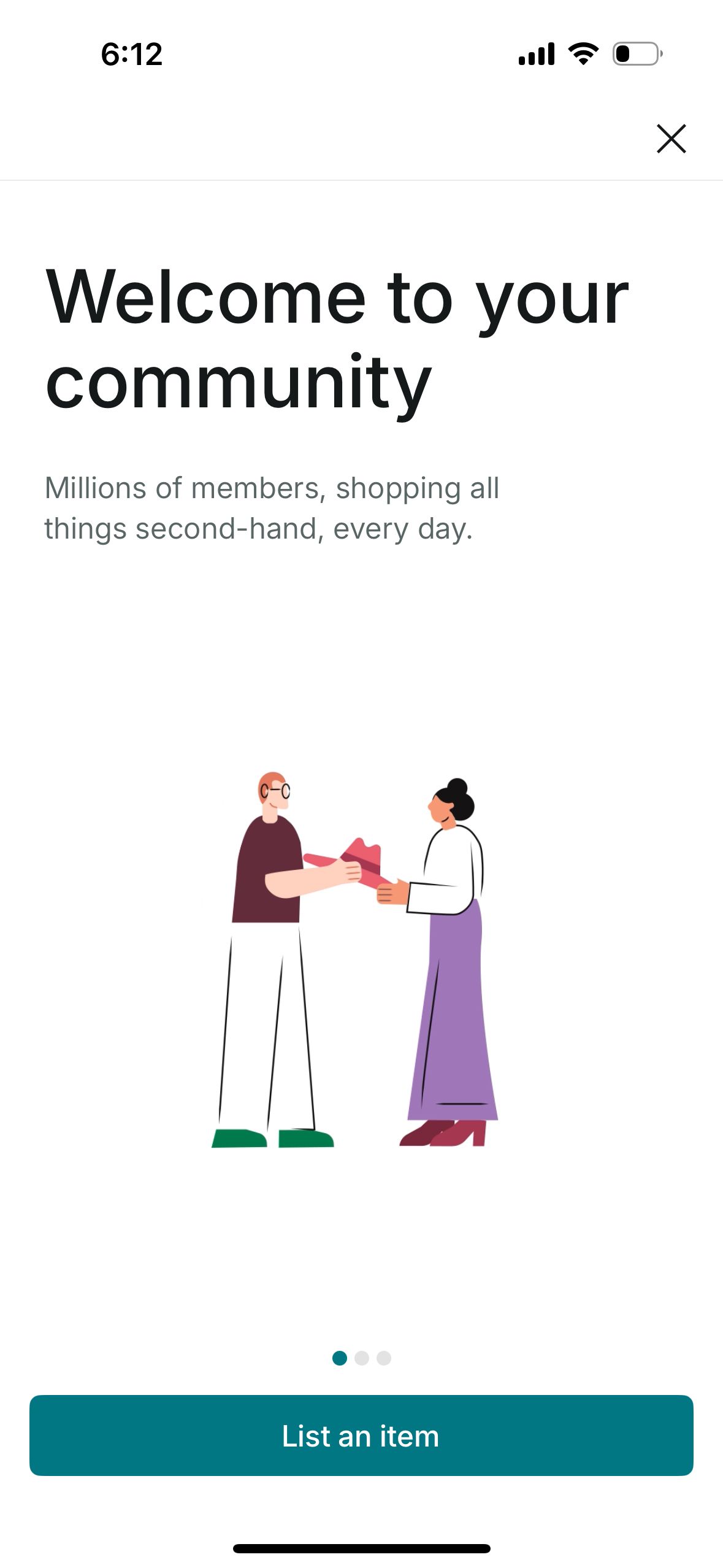 onboarding (Vinted)