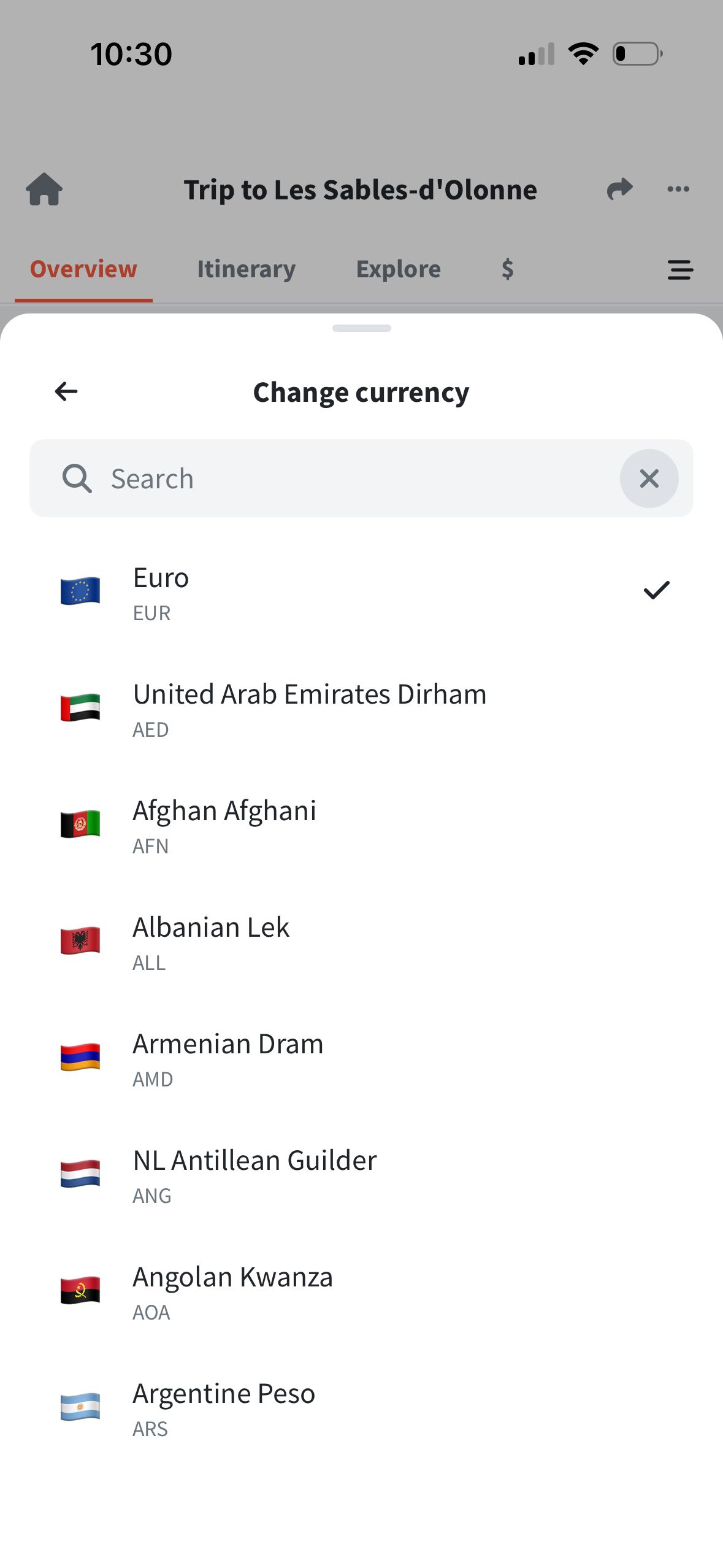 list (Wanderlog)