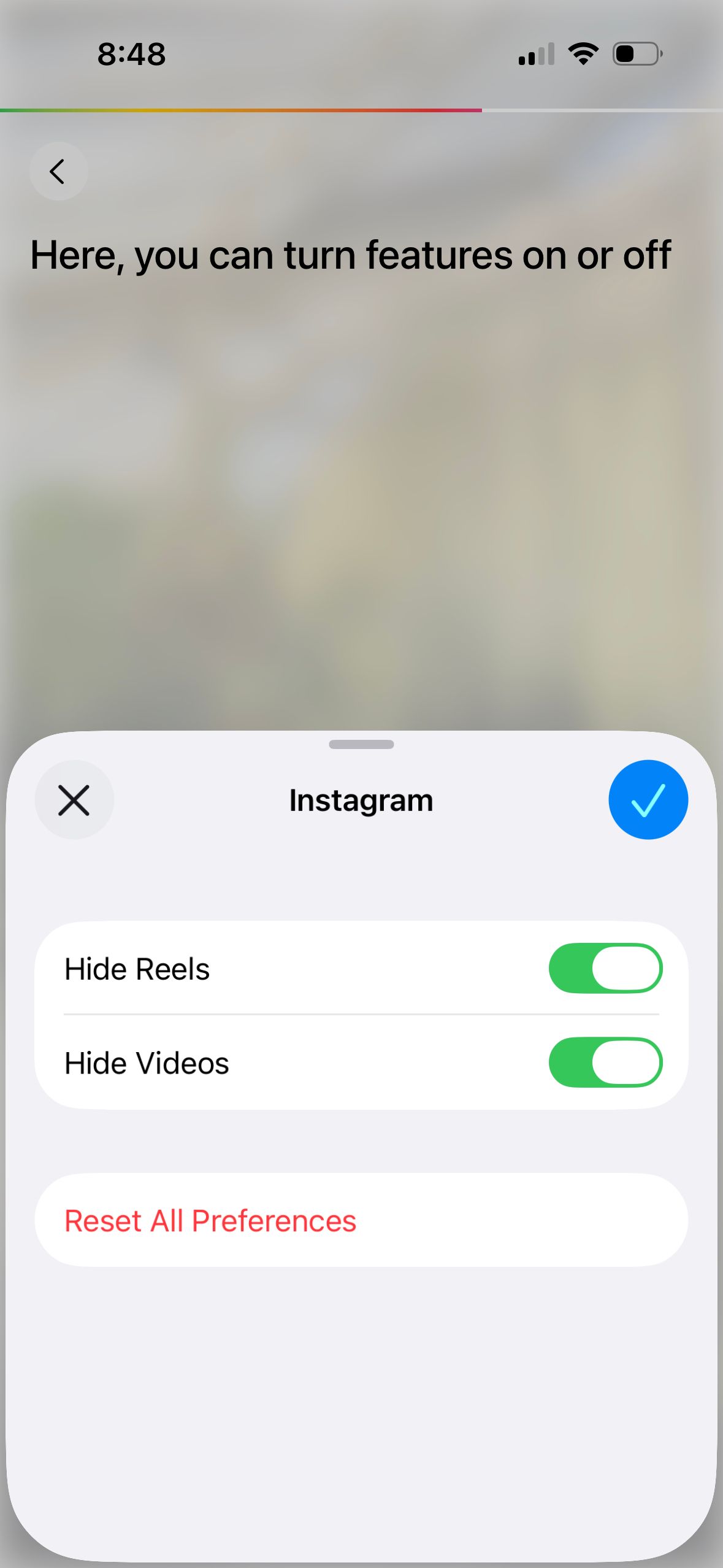 Settings / Preferences (Icare)