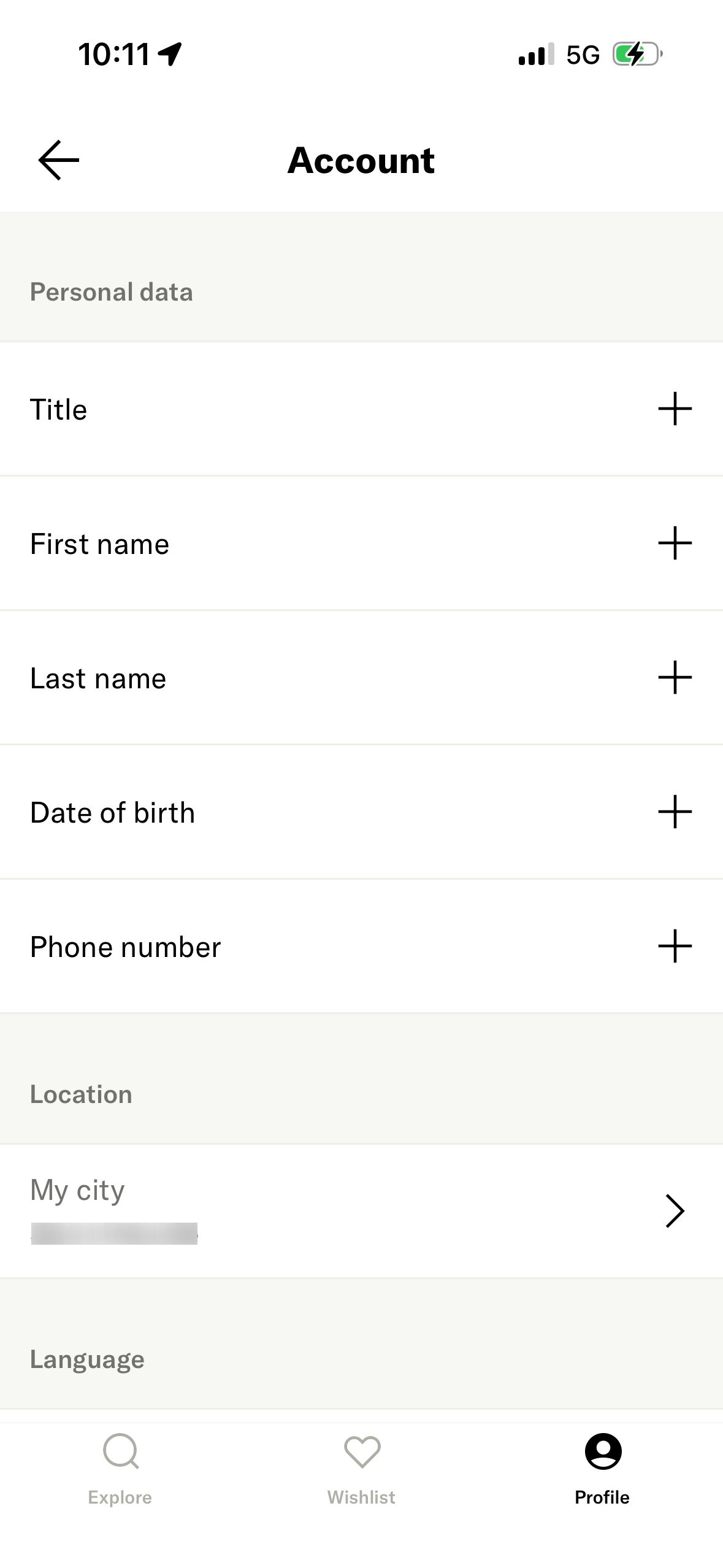 Account Settings (Staycation)