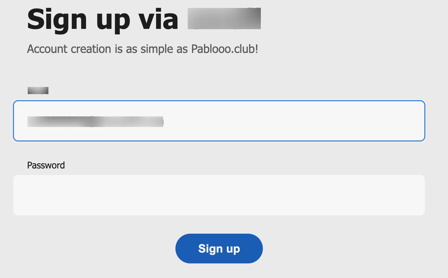 sign-up screen ()