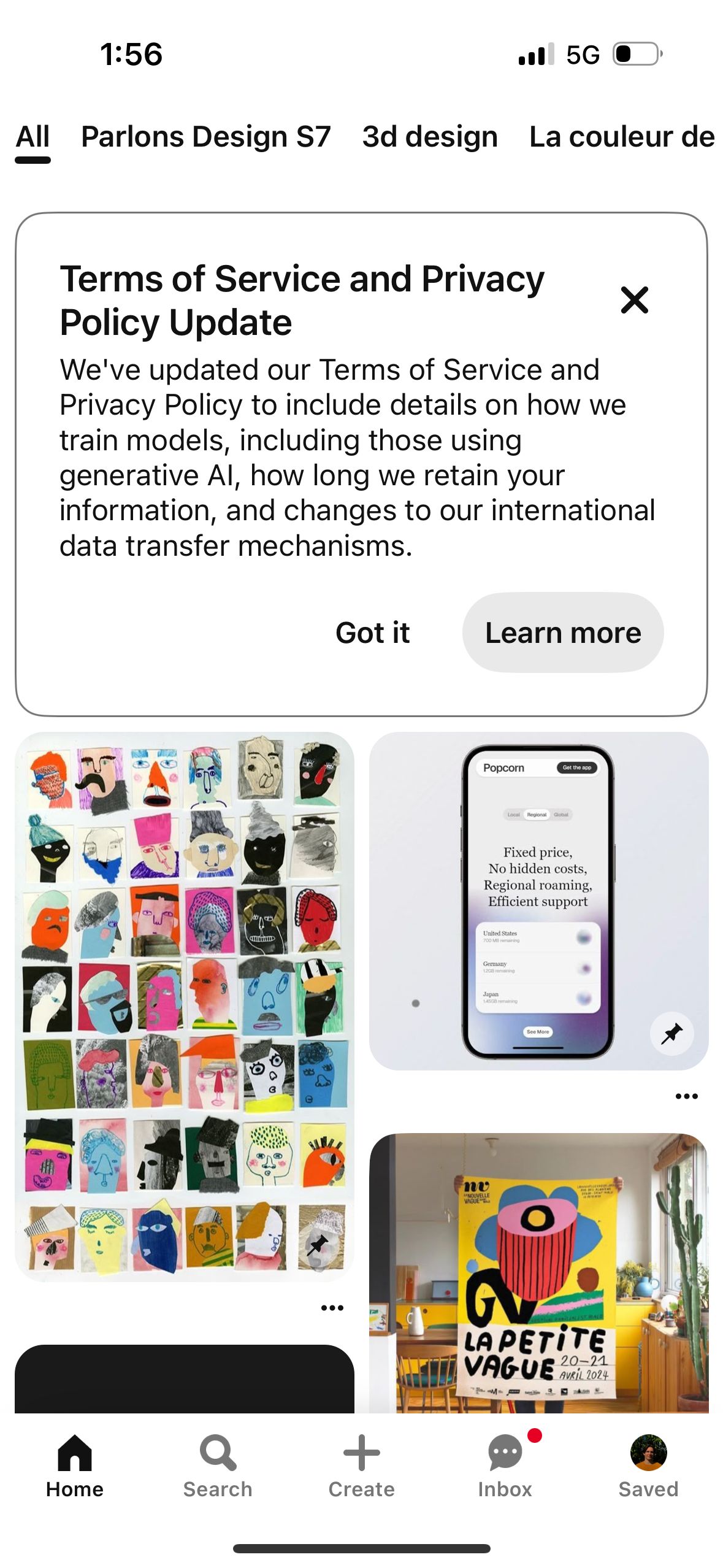 Modal (Pinterest)