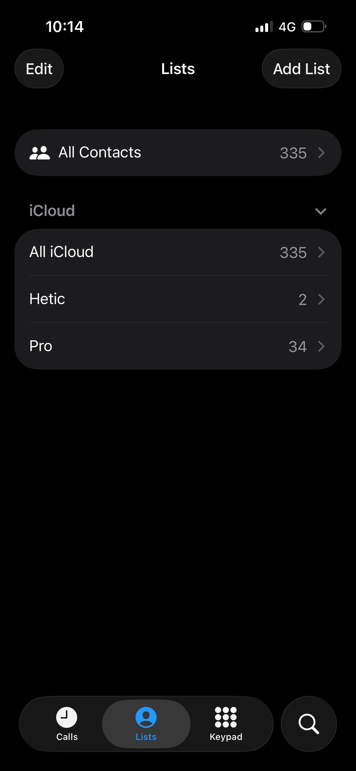 List (Phone iOS26)