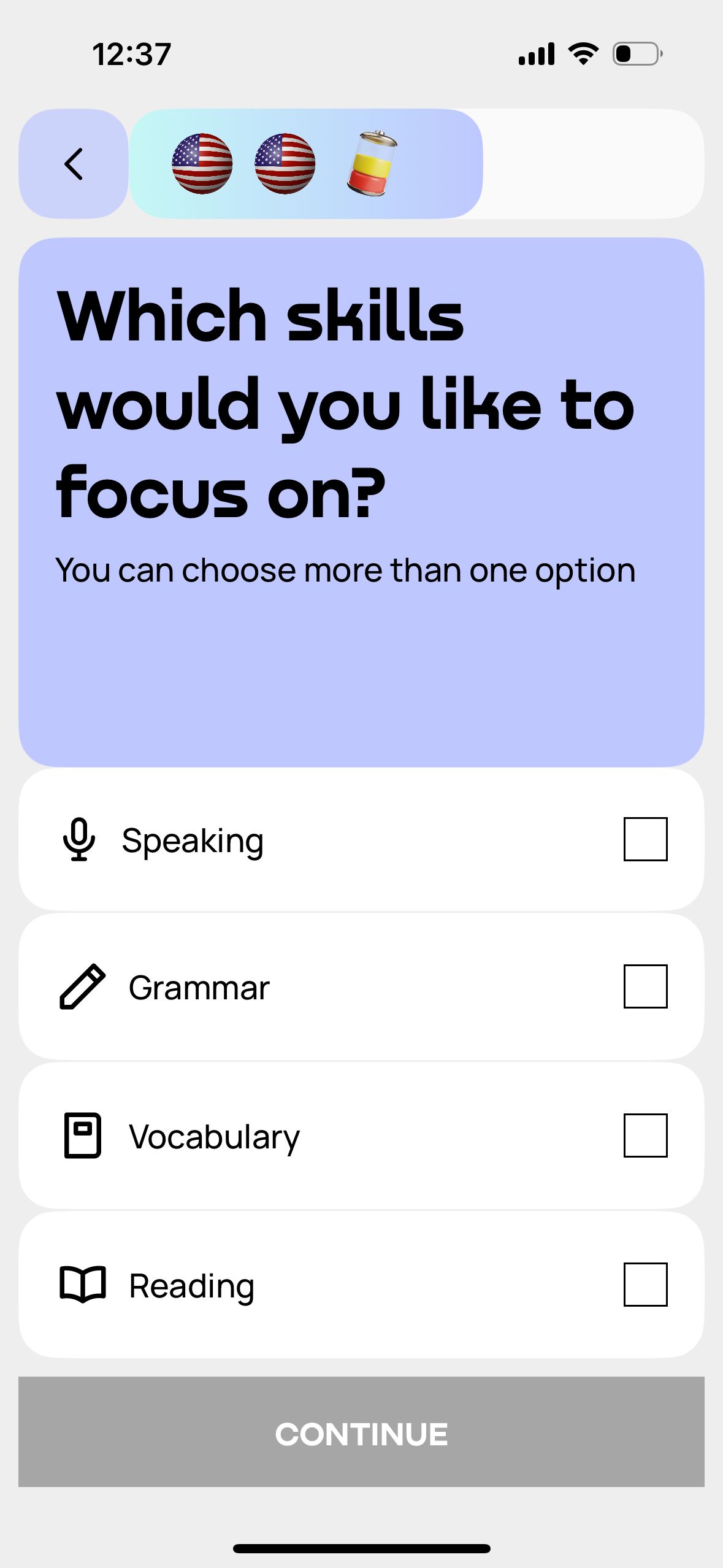 Selection/Filter