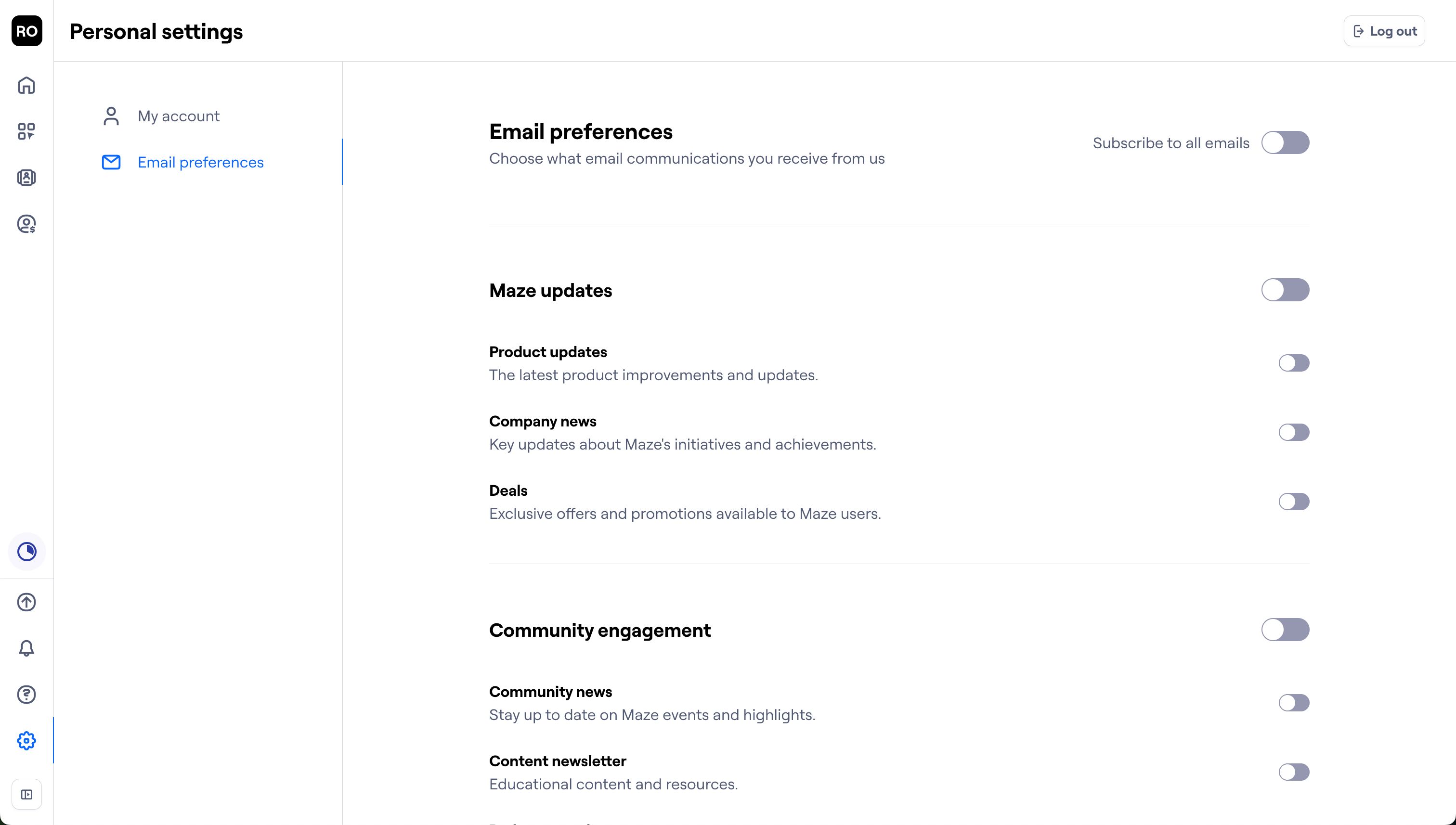 settings (Maze)