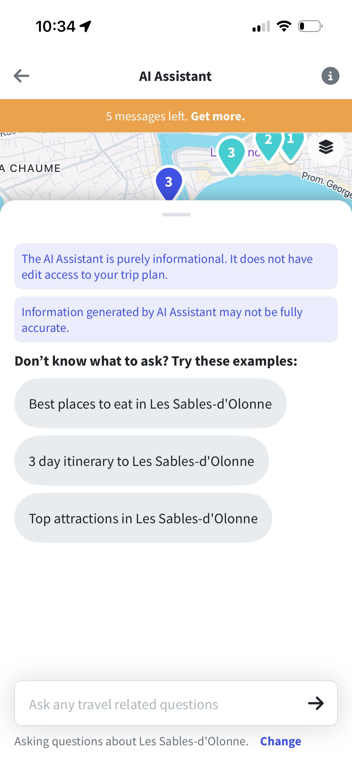 AI Assistant (Wanderlog)