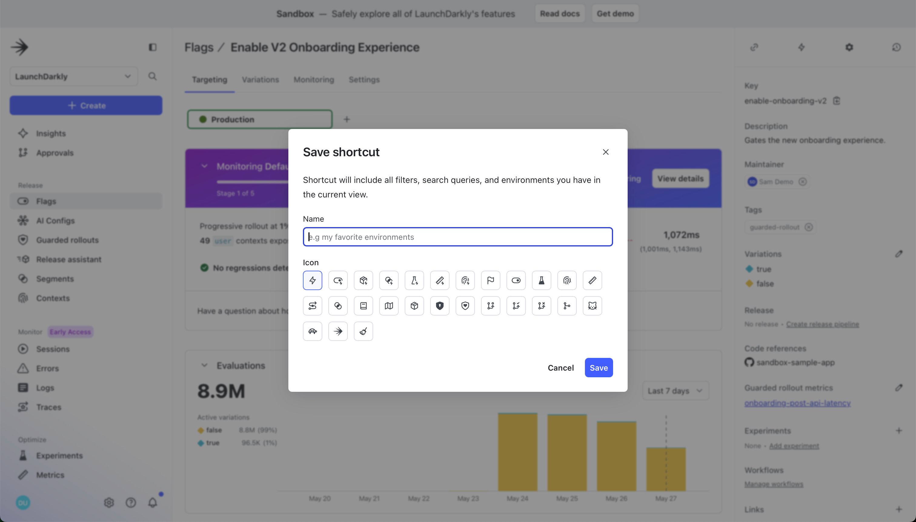 Modal (LaunchDarkly)