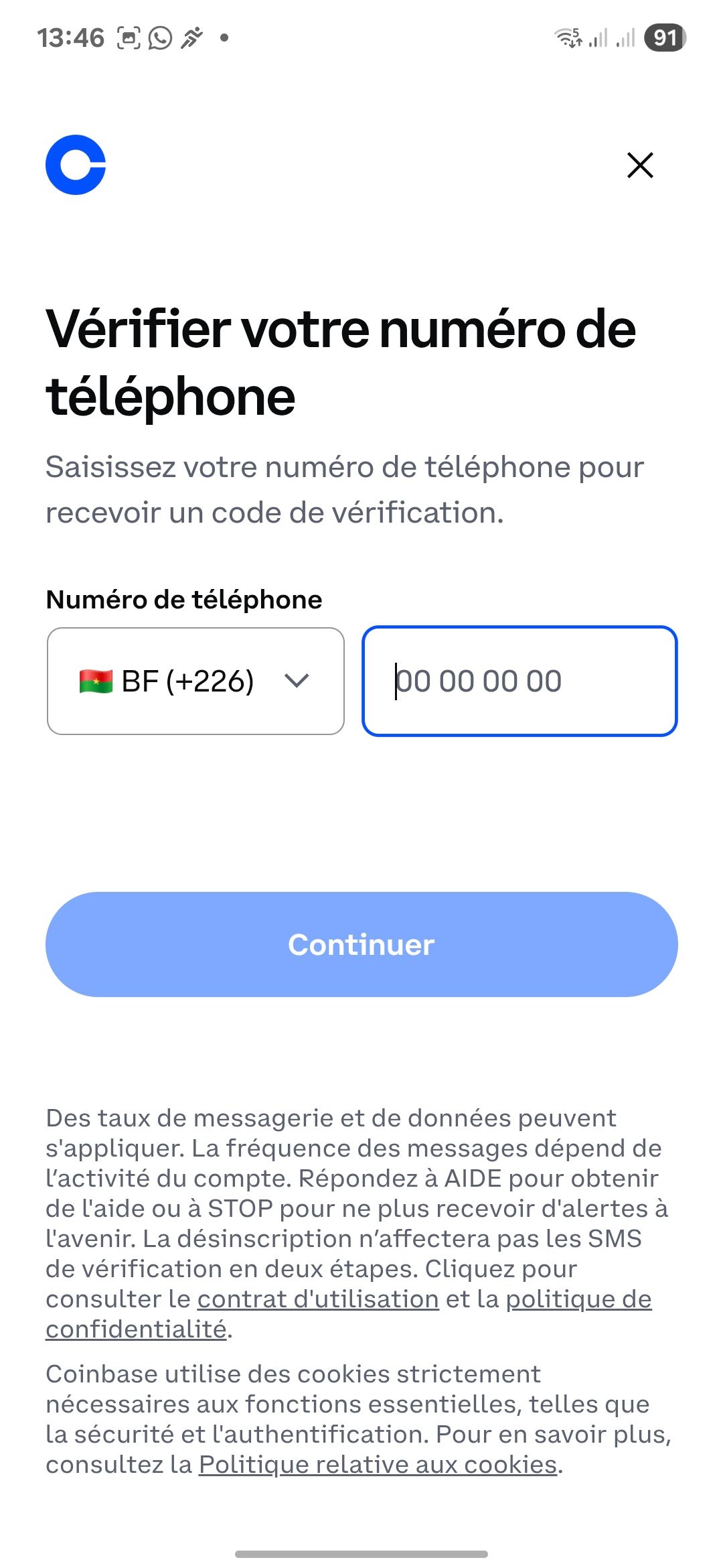 form (Coinbase)