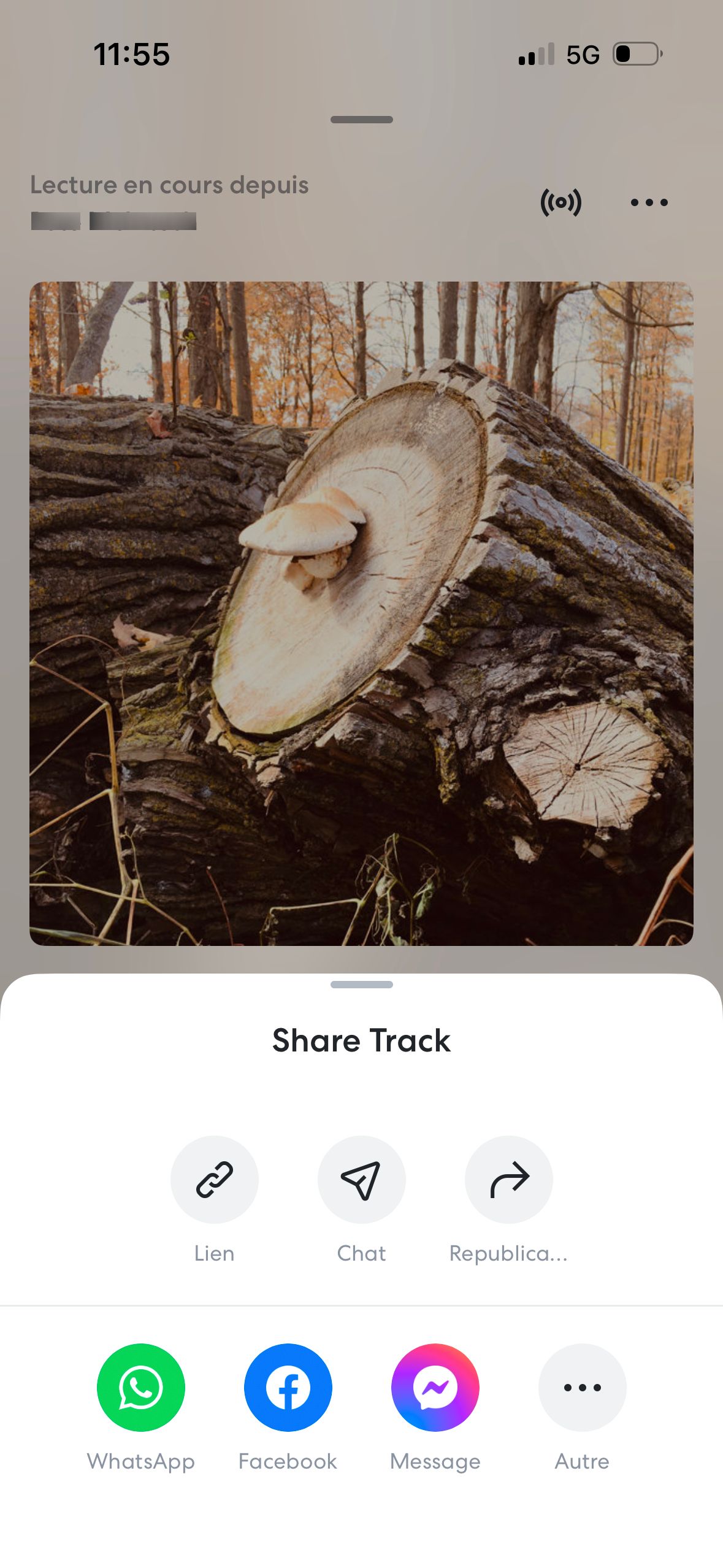 share sheet (BandLab)