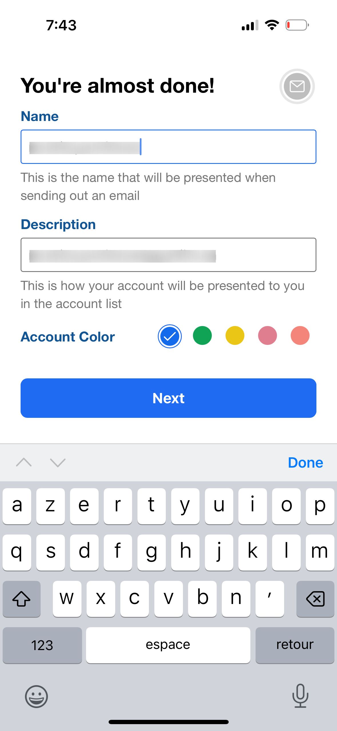 Form (BlueMail)