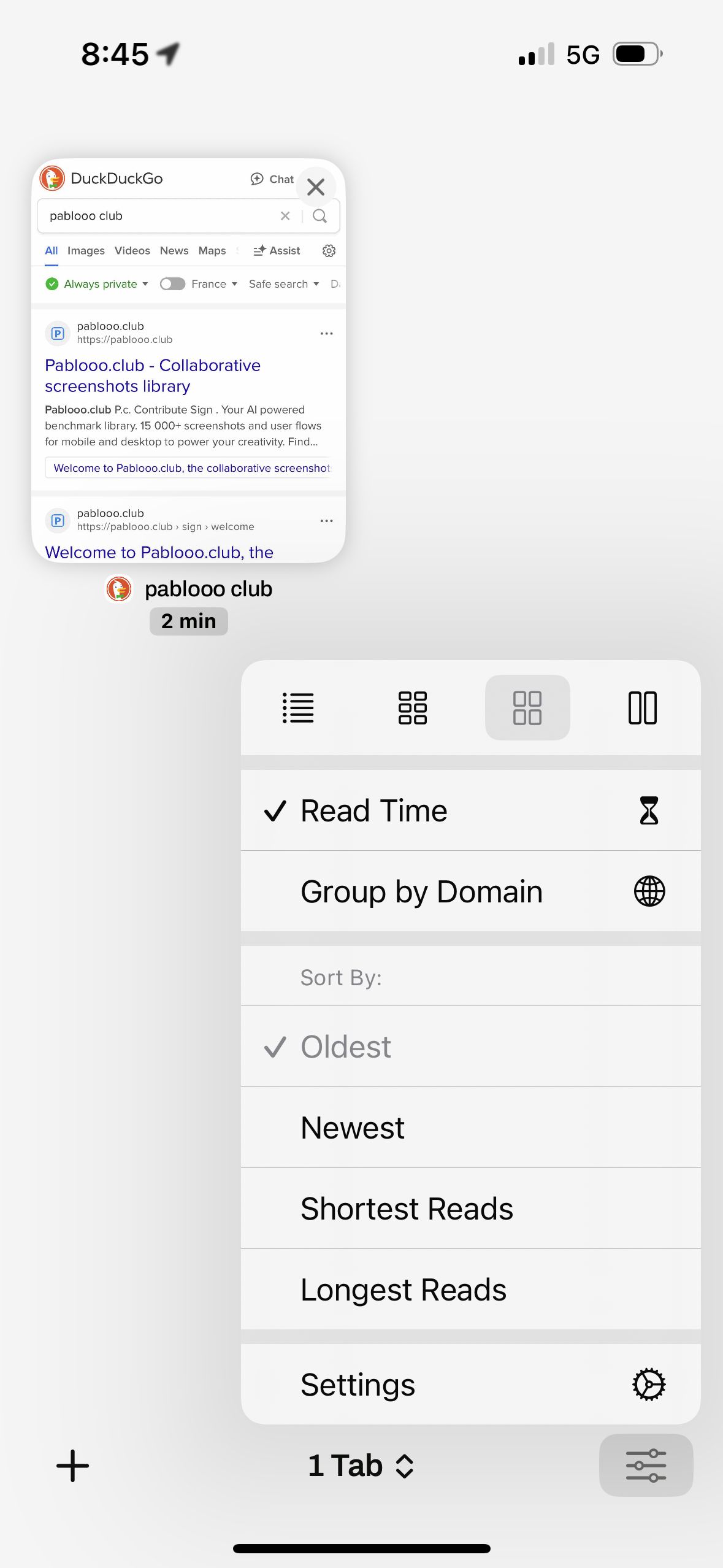Tab Management (Quiche Browser)