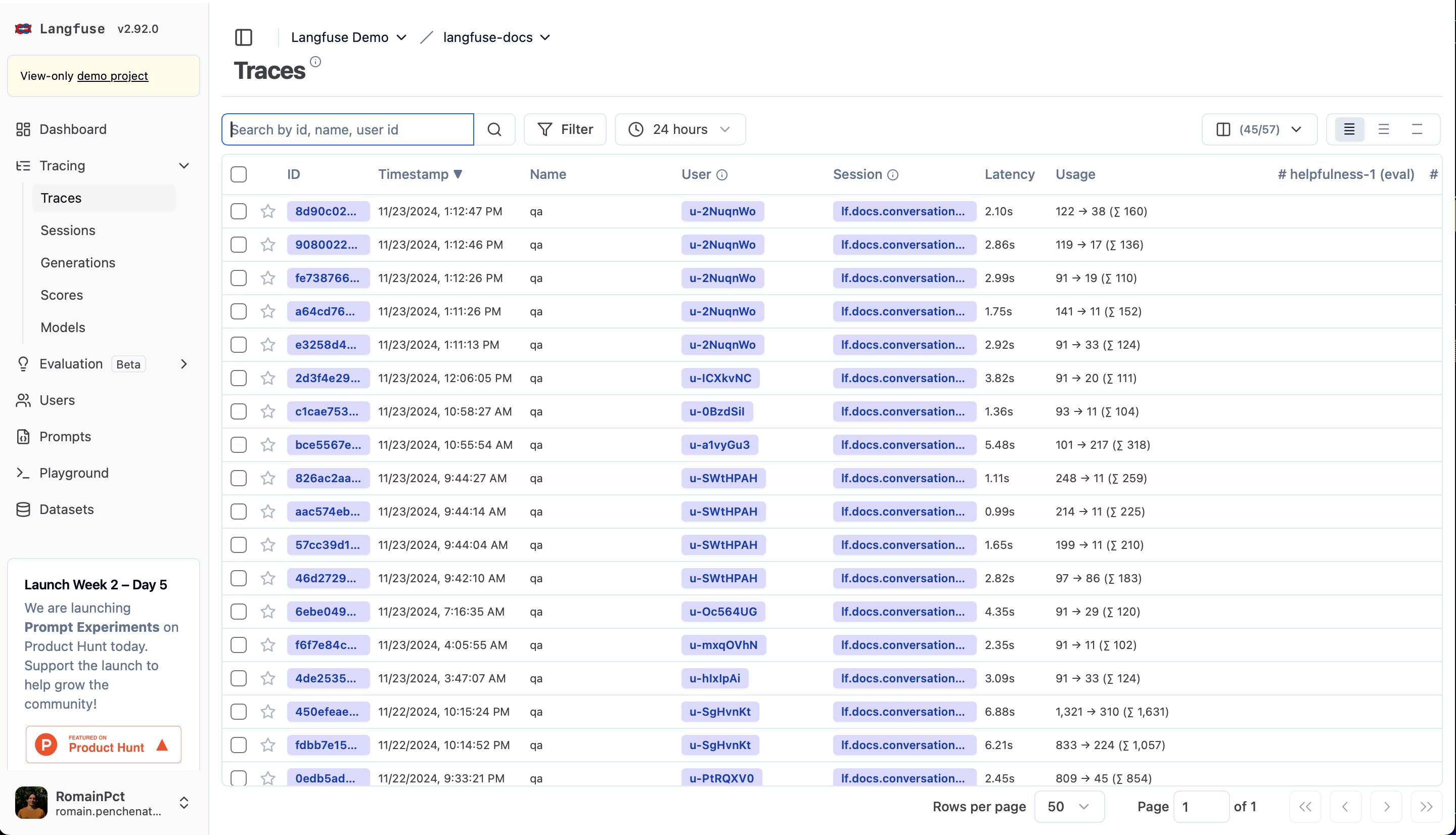 activity (Langfast Demo)