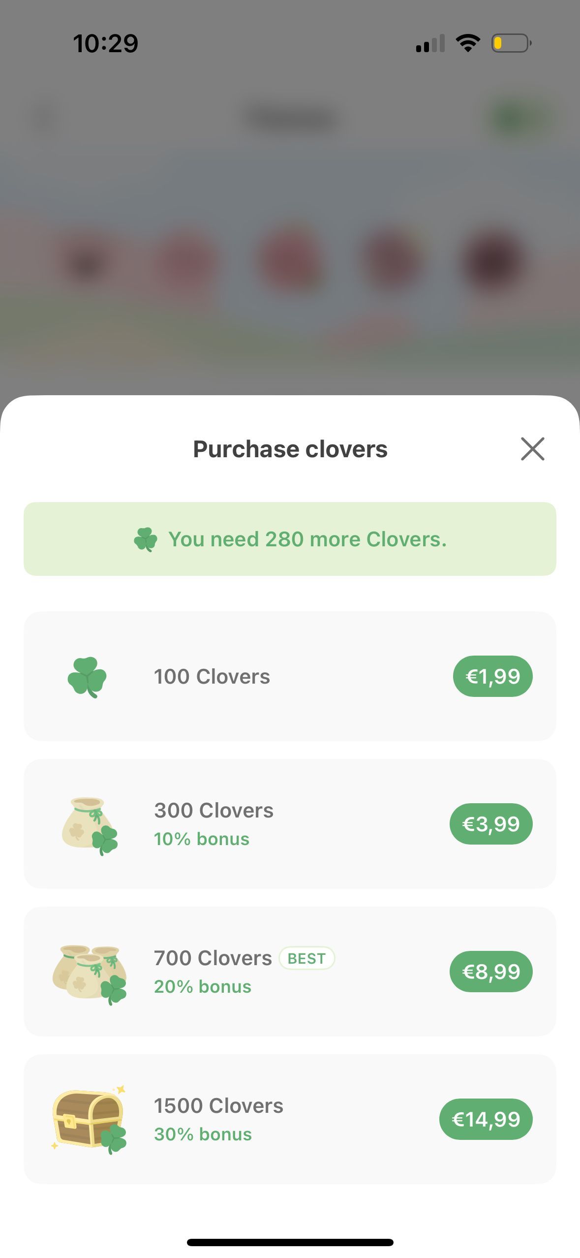 paywall (Clover Purchase)