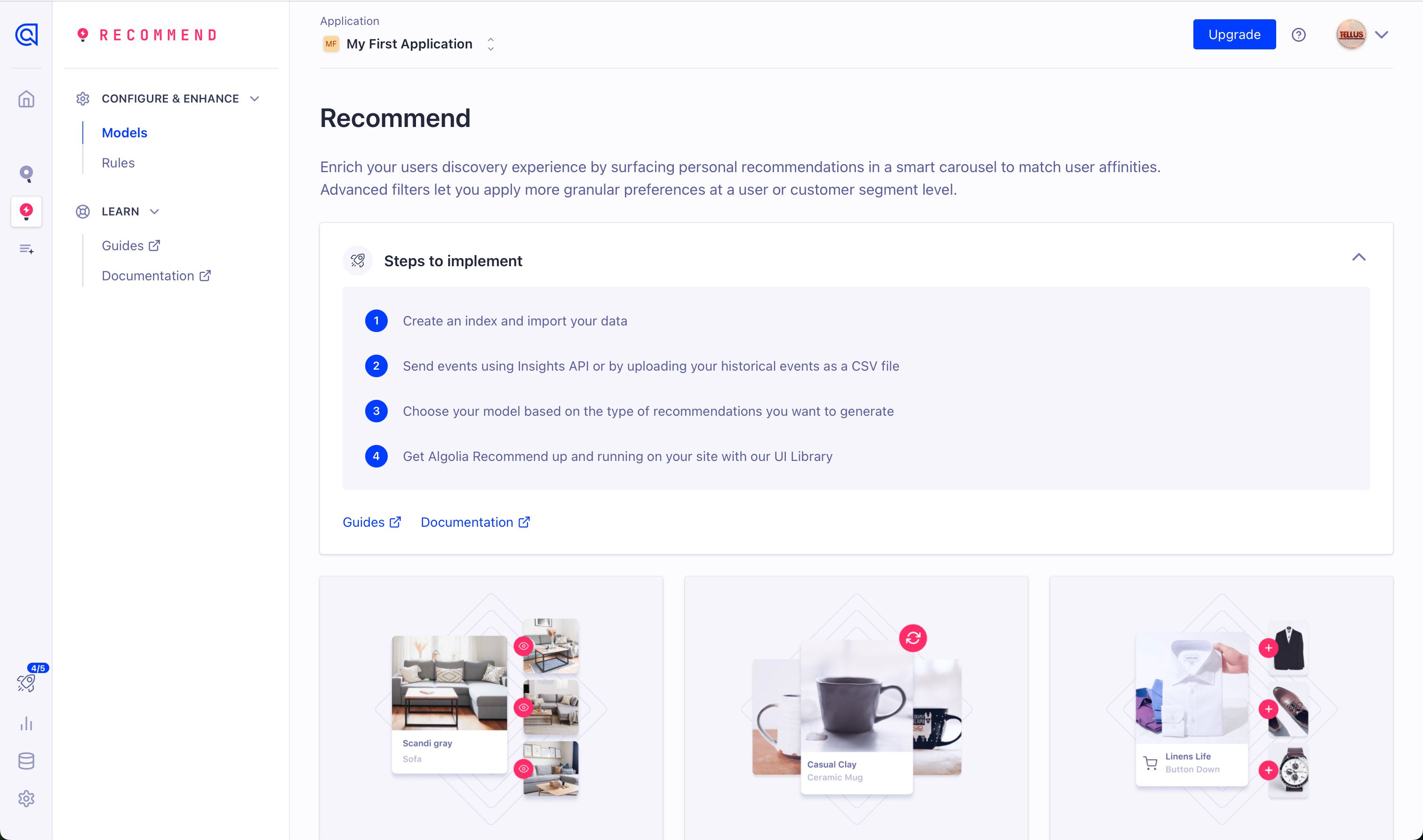 Settings / Configuration (Algolia)