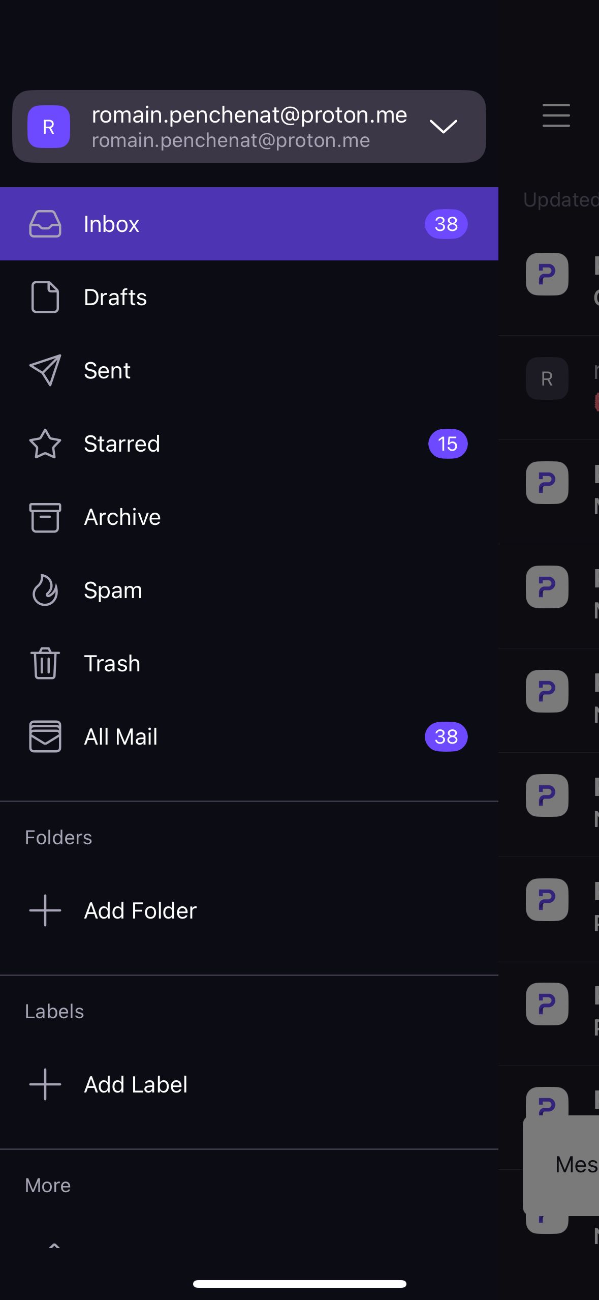 navigation (Proton Mail)