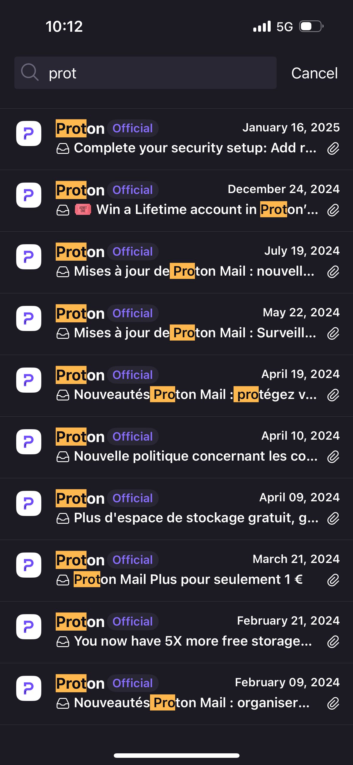 Email Inbox (Proton Mail)