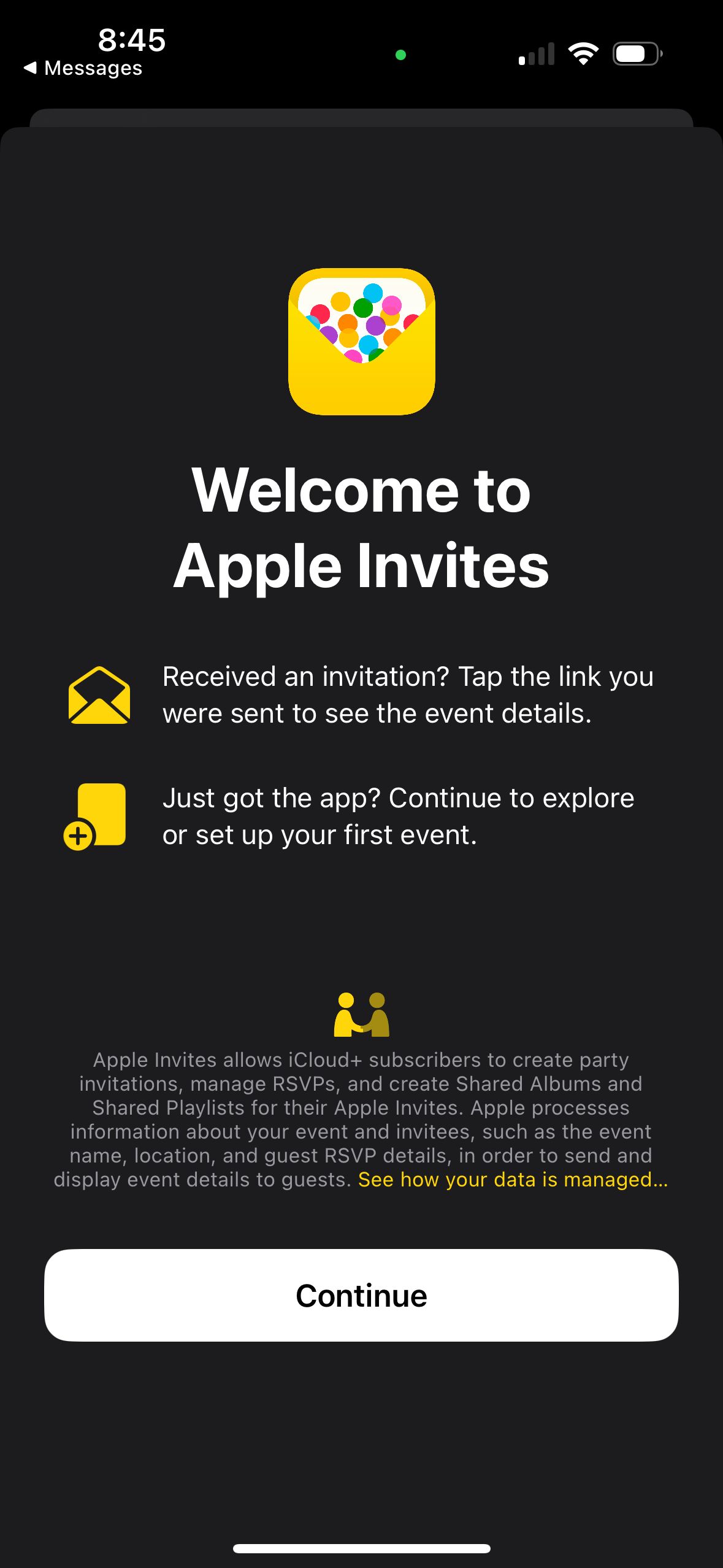 welcome (Apple Invites)