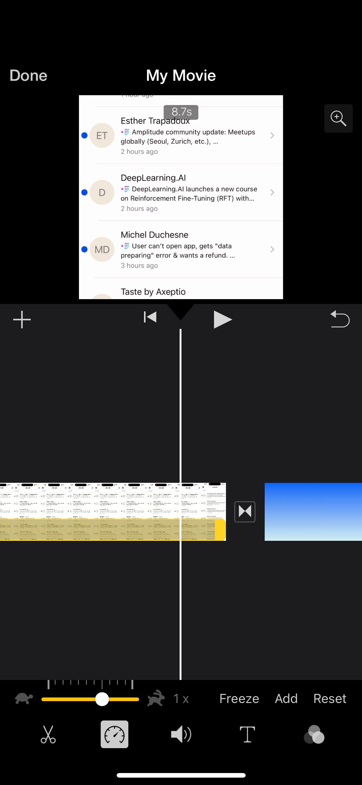 timeline (iMovie)