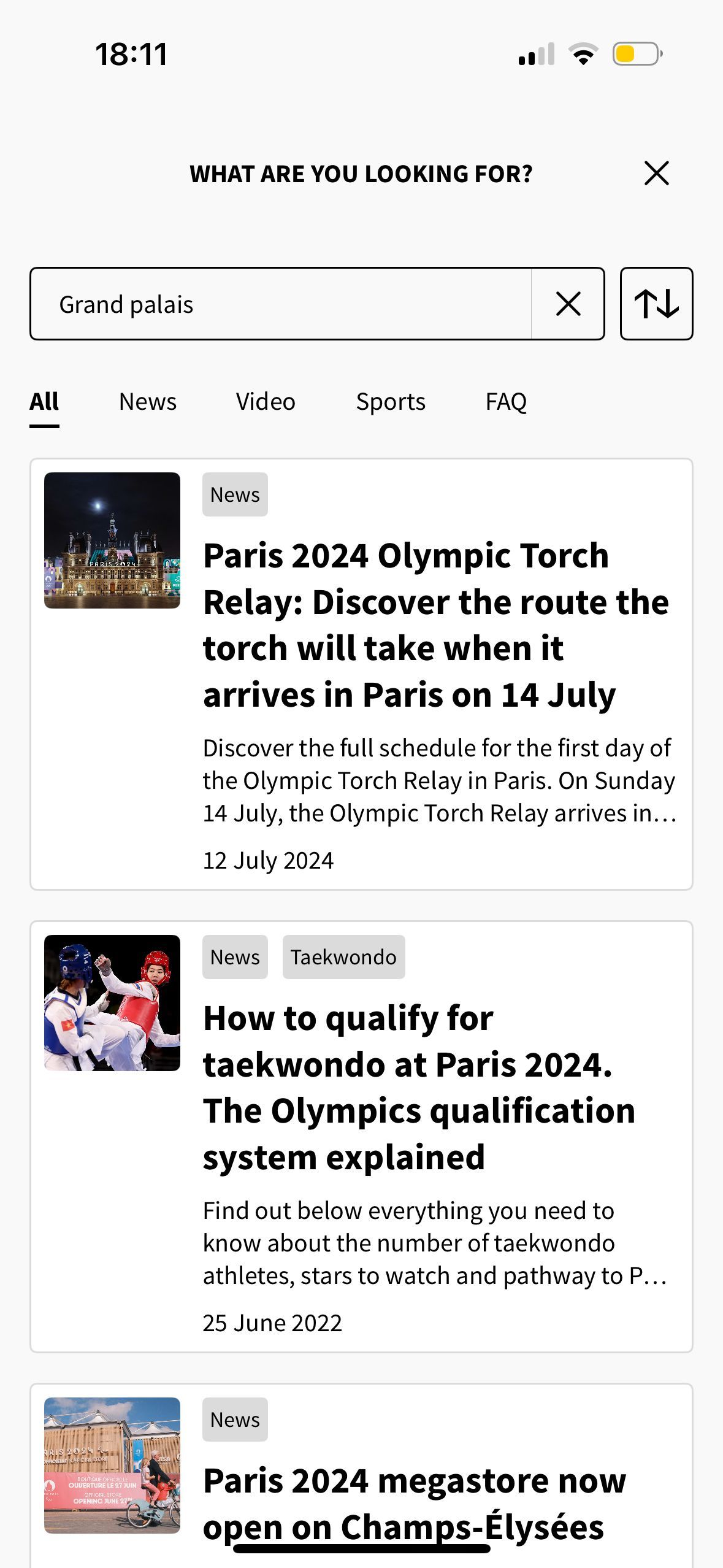 search (Olympics News)