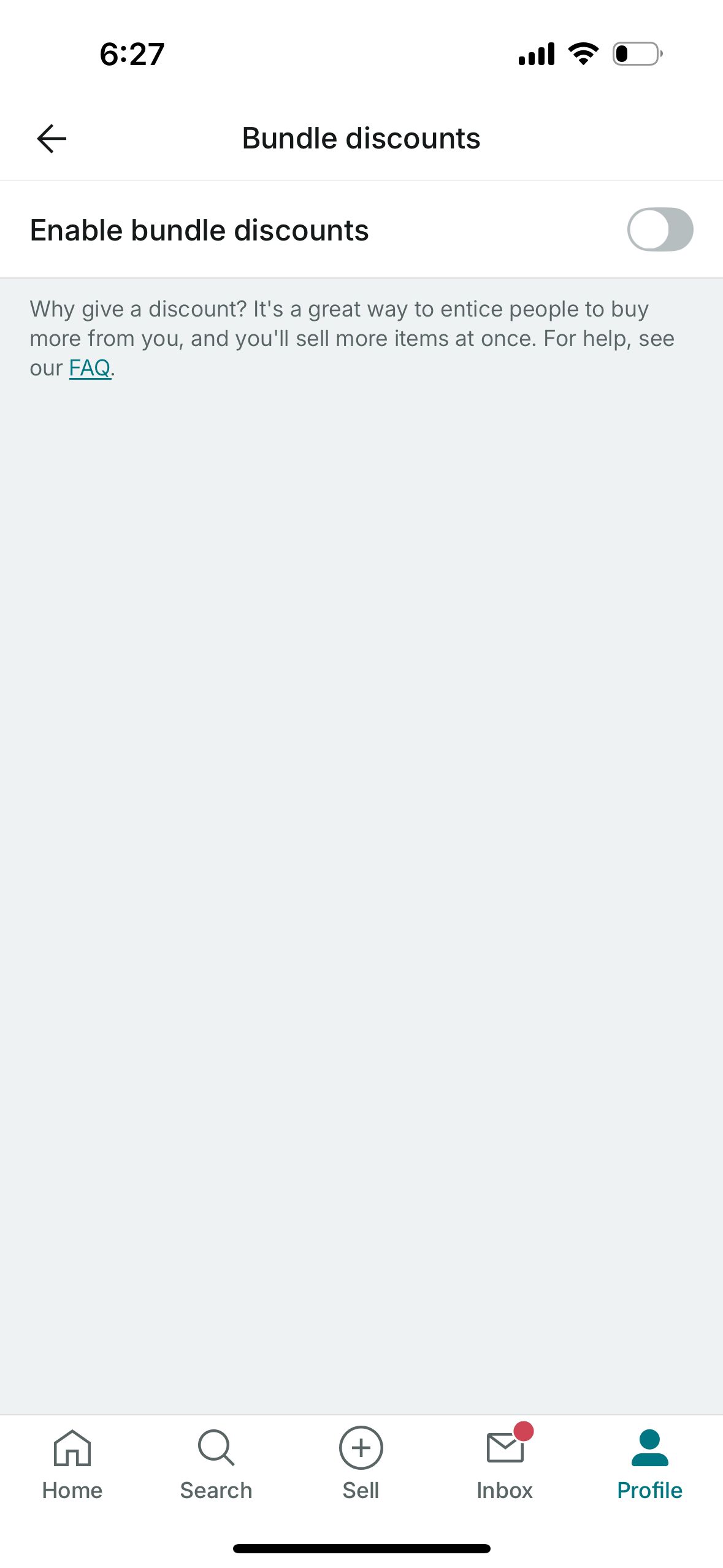 settings (Vinted)
